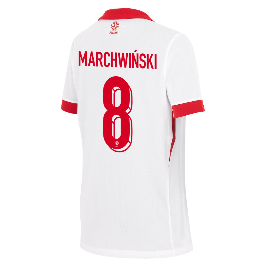 Filip Marchwiński 8 Poland National Team 2024/25 Home YOUTH Jersey - White