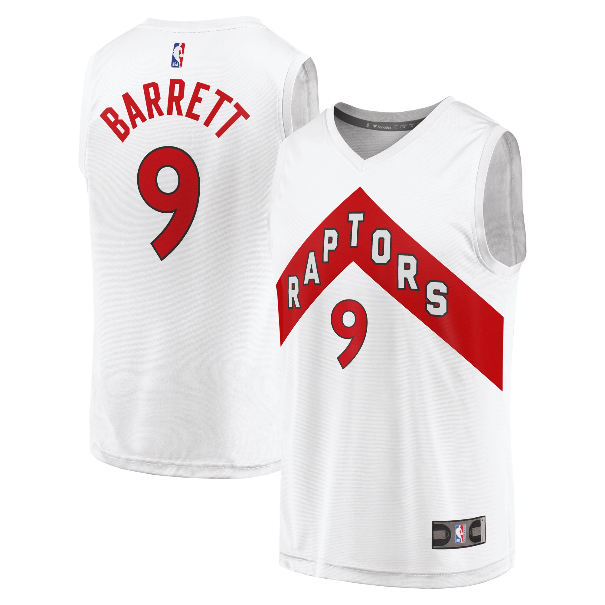 RJ Barrett Toronto Raptors Fanatics Youth Fast Break Player Jersey - Association Edition - White