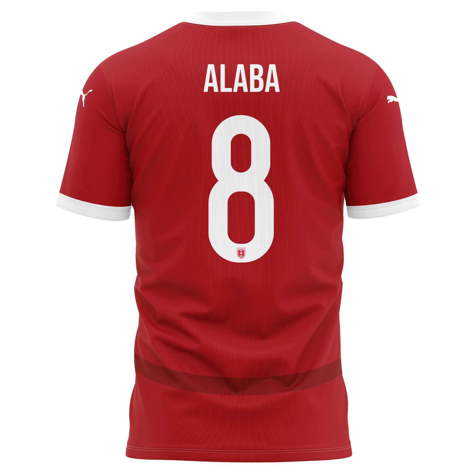 David Alaba 8 Austria National Team 2024/25 Home Kits AOP T-shirt - Red