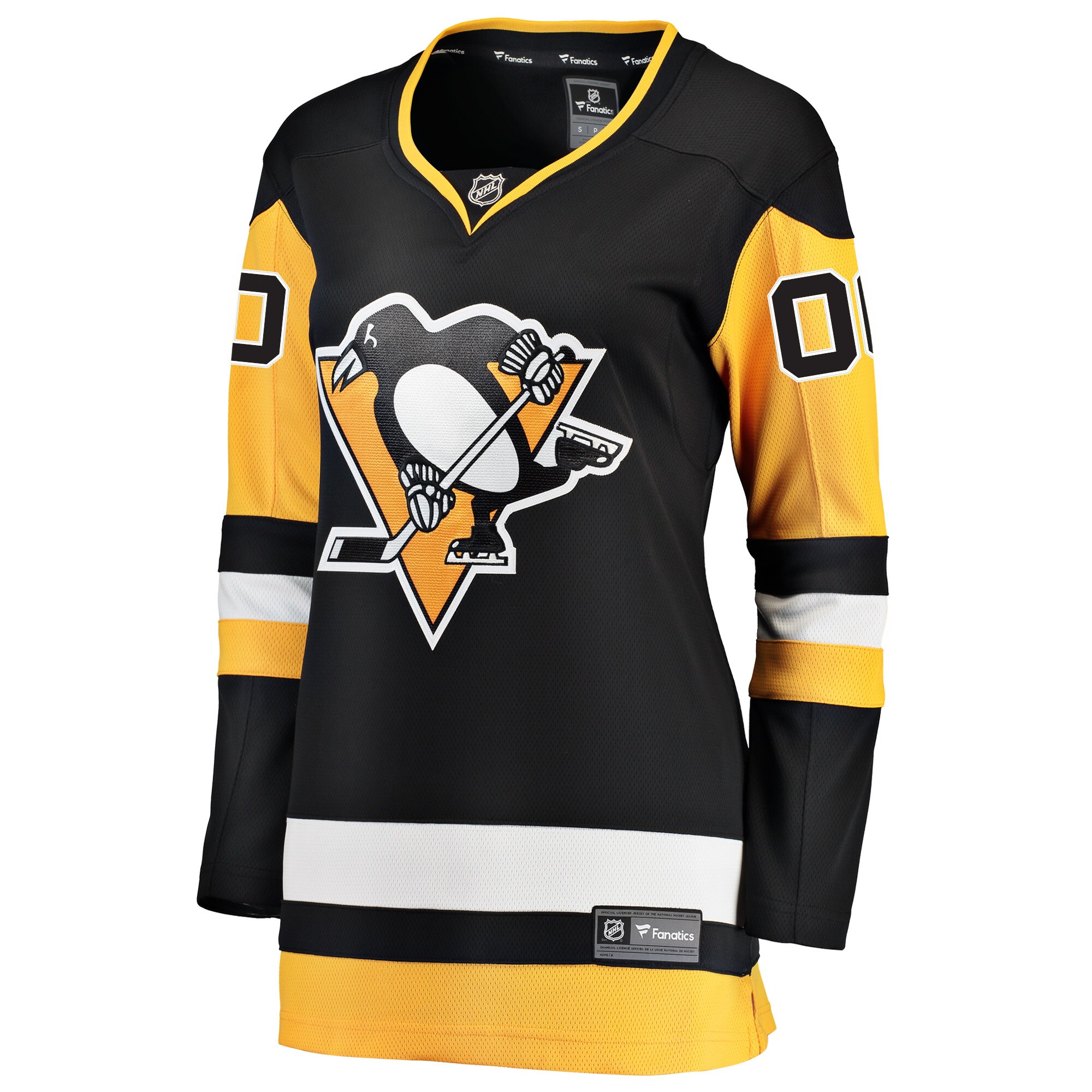 Pittsburgh Penguins Fanatics Women's Home Breakaway Custom Jersey - Black