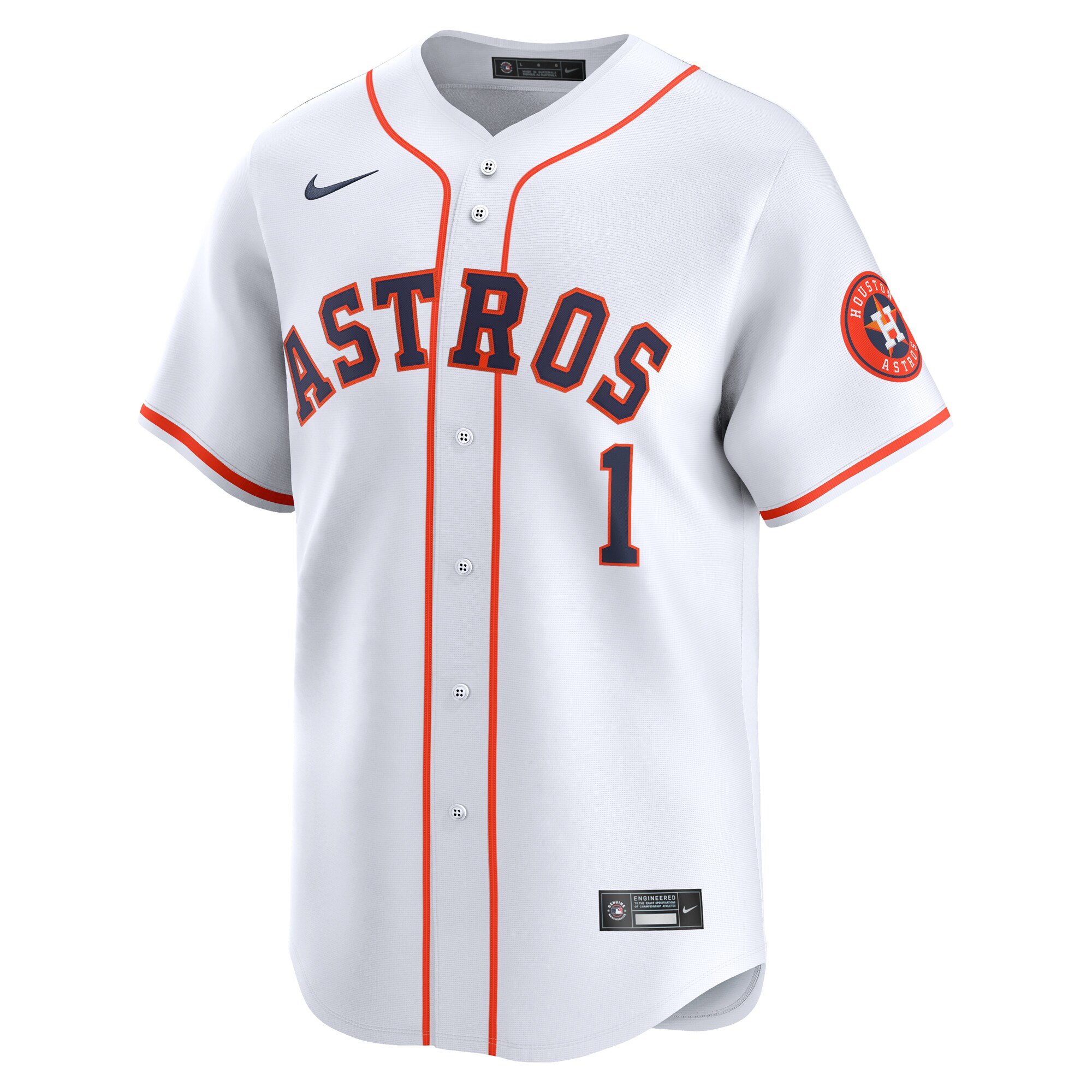 Houston Astros  #1 Dad Home Limited Jersey - White