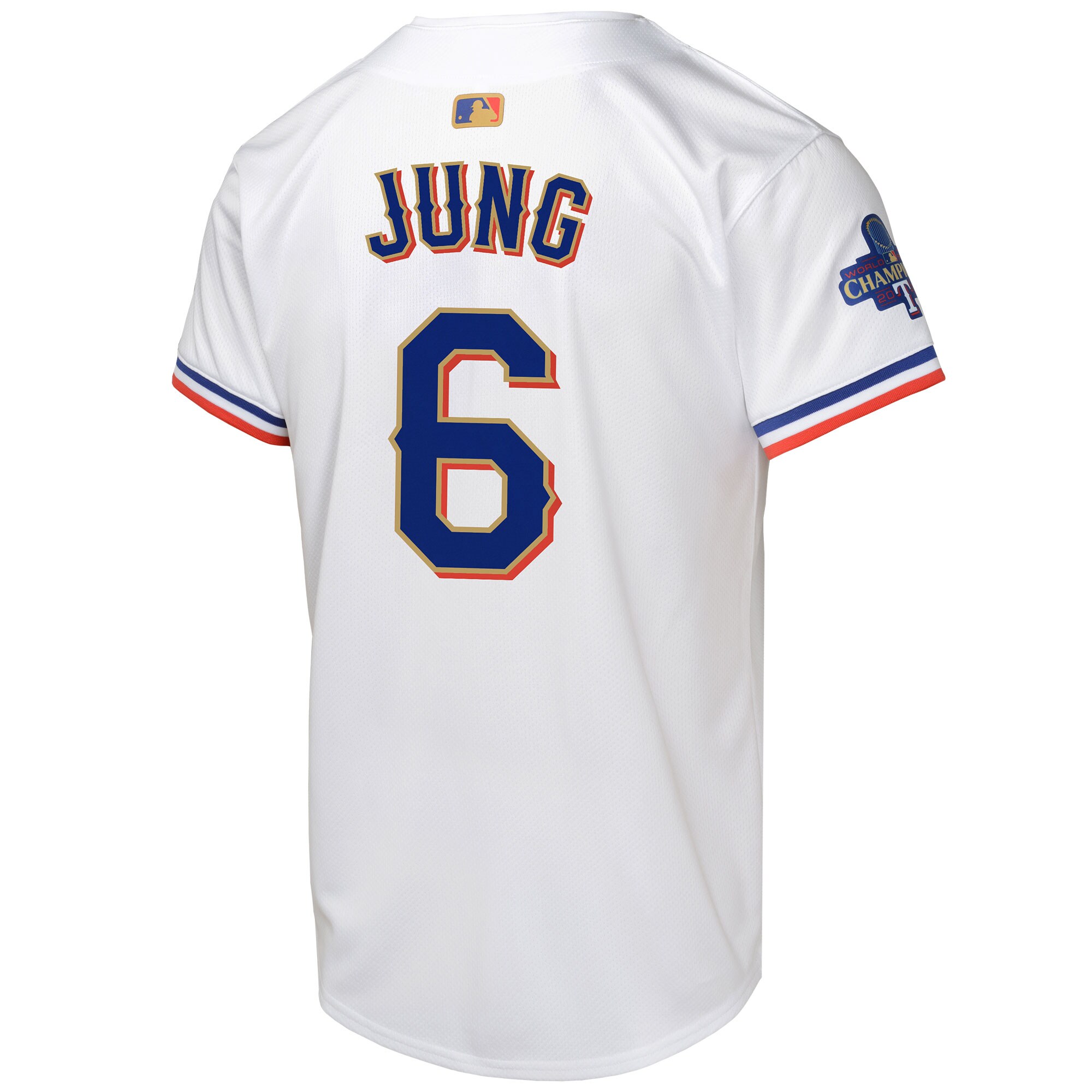 Josh Jung Texas Rangers  Youth 2024 Gold Collection Limited Player Jersey\u00c2\u00a0\u00e2\u20ac\u201c White