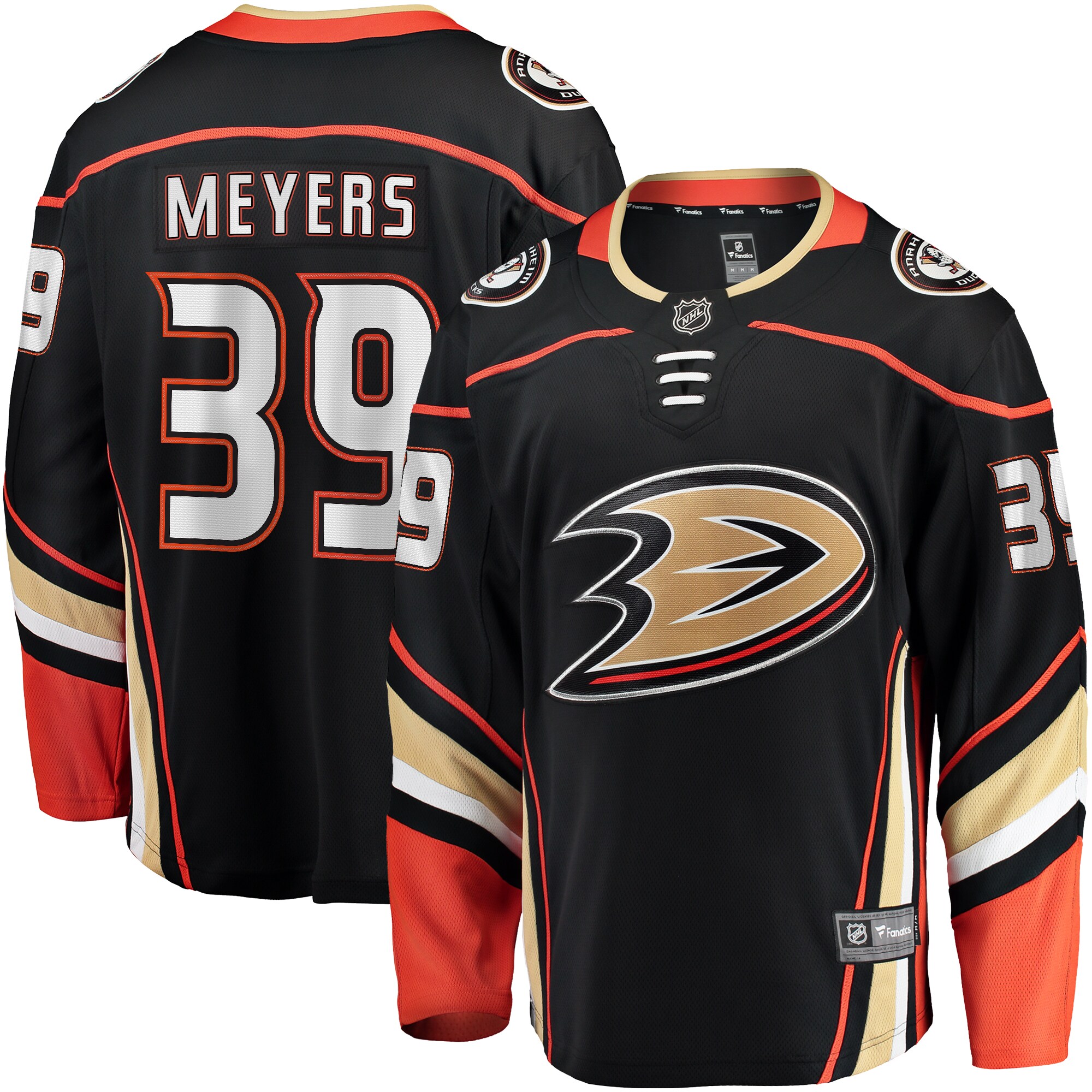 Ben Meyers Anaheim Ducks Fanatics Home Premier Breakaway Player Jersey - Black