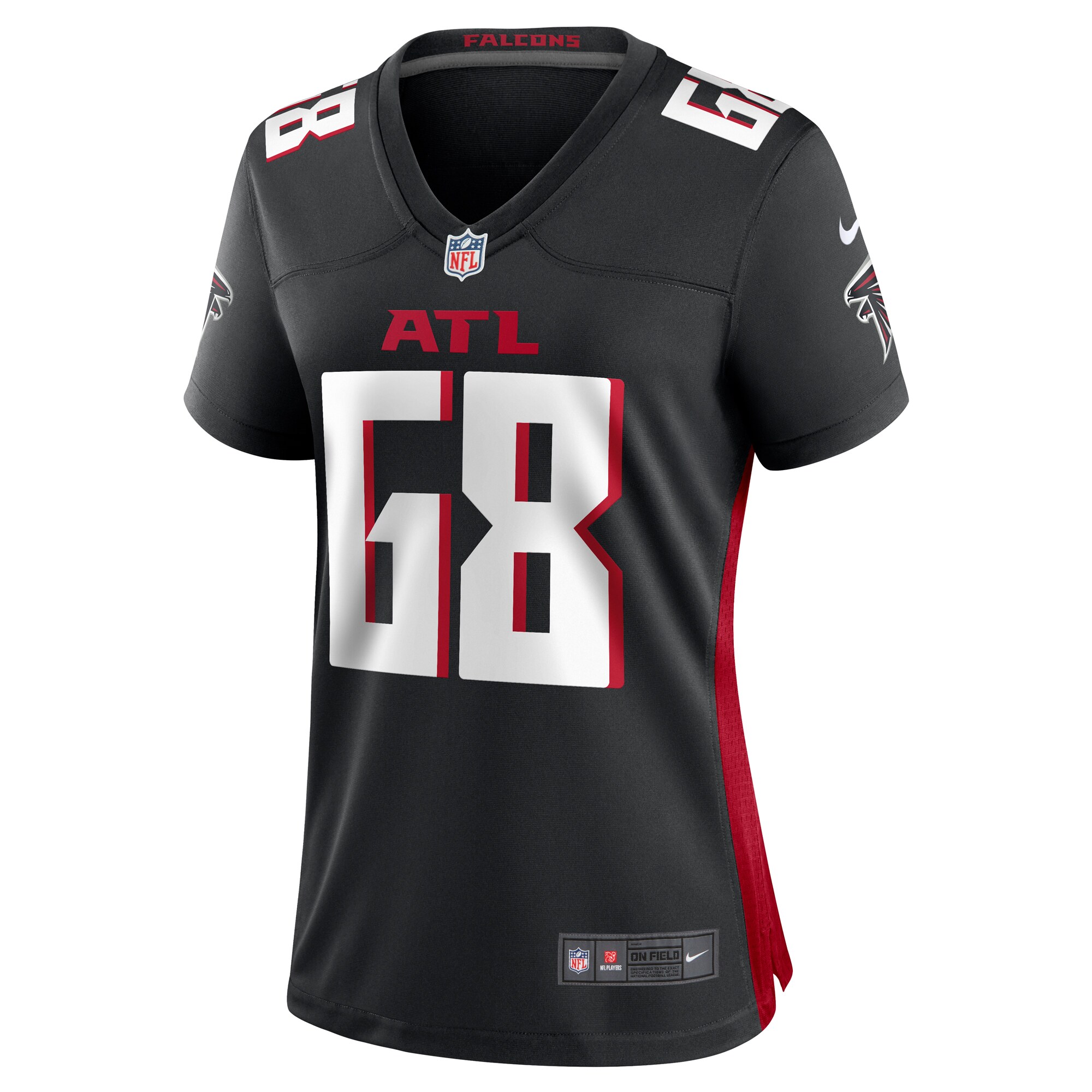 Kyle Hinton Atlanta Falcons  Women's Team Game Jersey -  Black