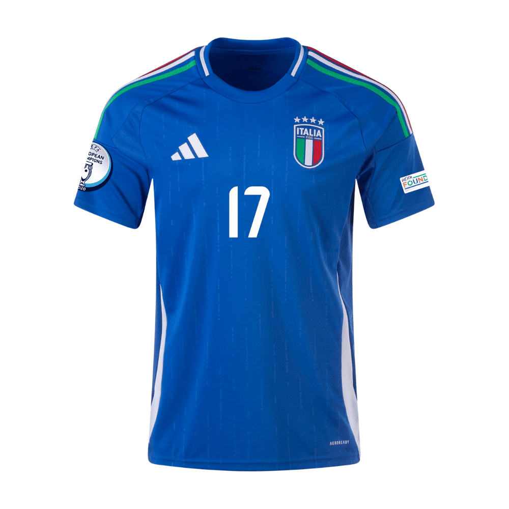 Ciro Immobile 17 Italy National Team 2024 Home Men Jersey - Blue