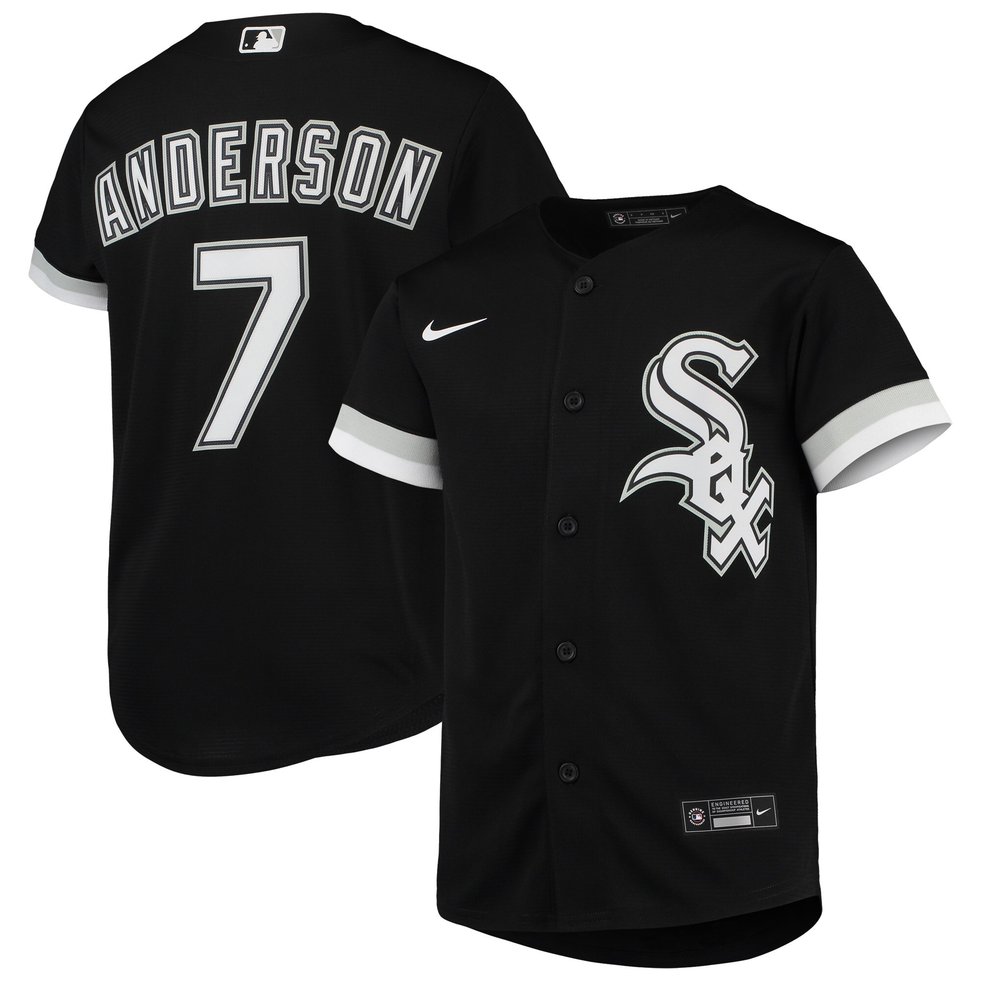 Tim Anderson Chicago White Sox  Youth Alternate Replica Player Jersey - Black