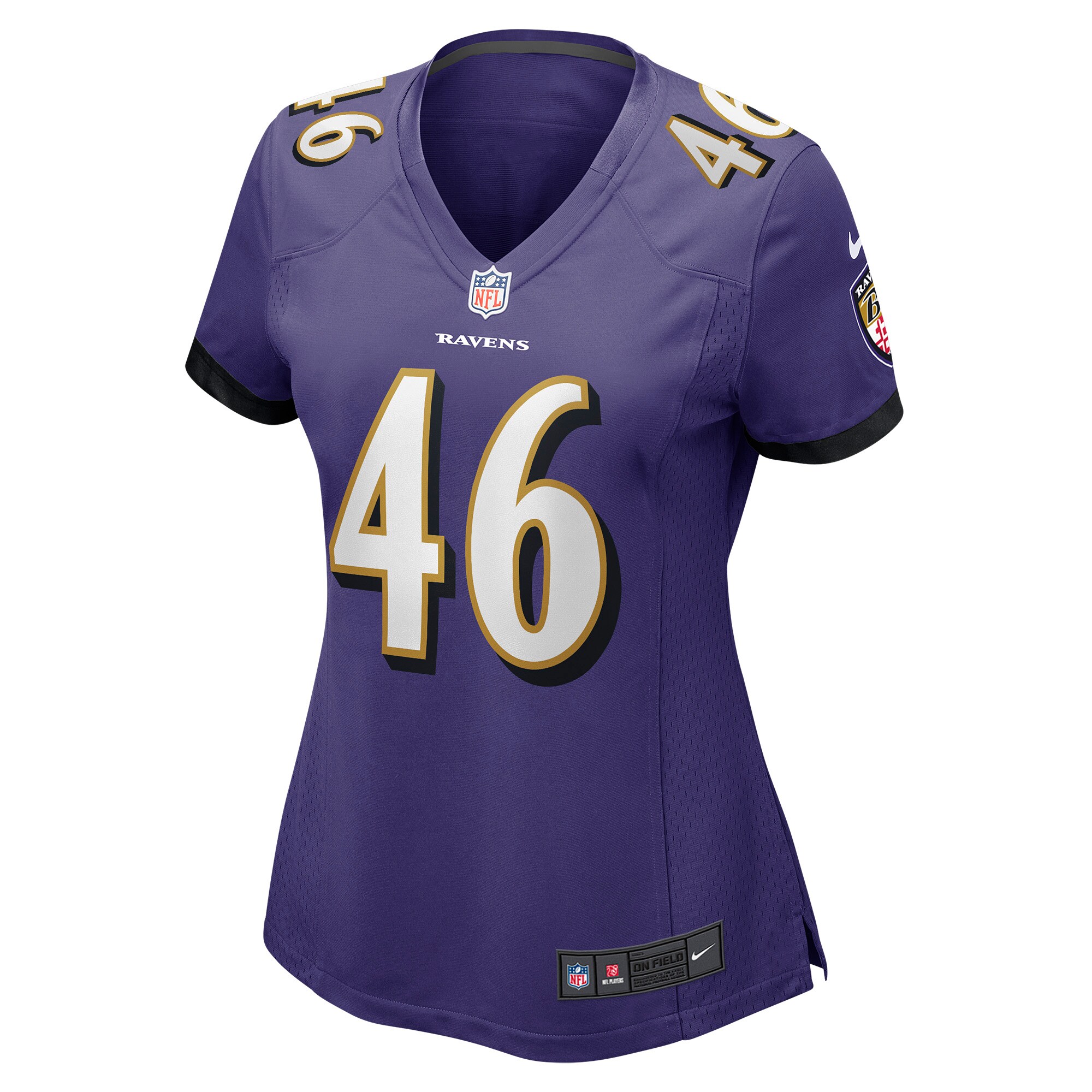 Nick Moore Baltimore Ravens  Women's Game Player Jersey - Purple