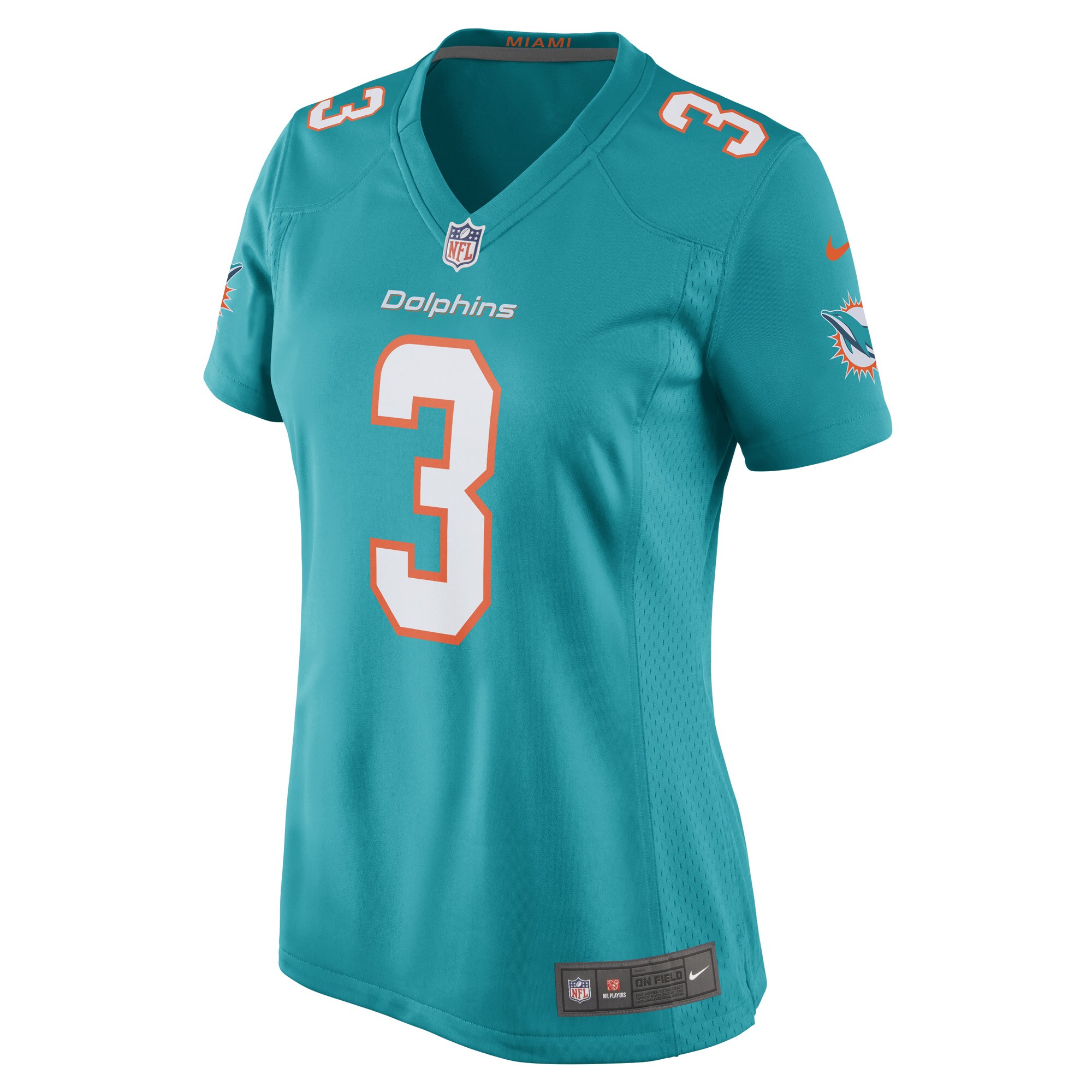 Myles Gaskin Miami Dolphins  Women's Game Player Jersey - Aqua