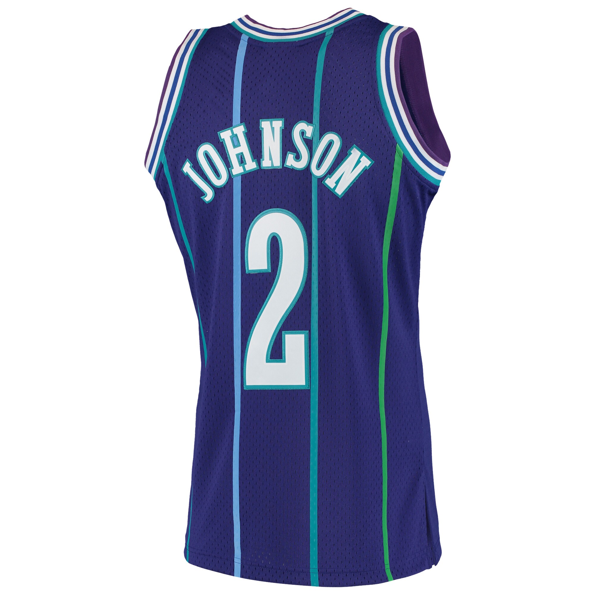 Larry Johnson Charlotte Hornets Mitchell & Ness 1994\/95 Hardwood Classics Swingman Jersey - Purple