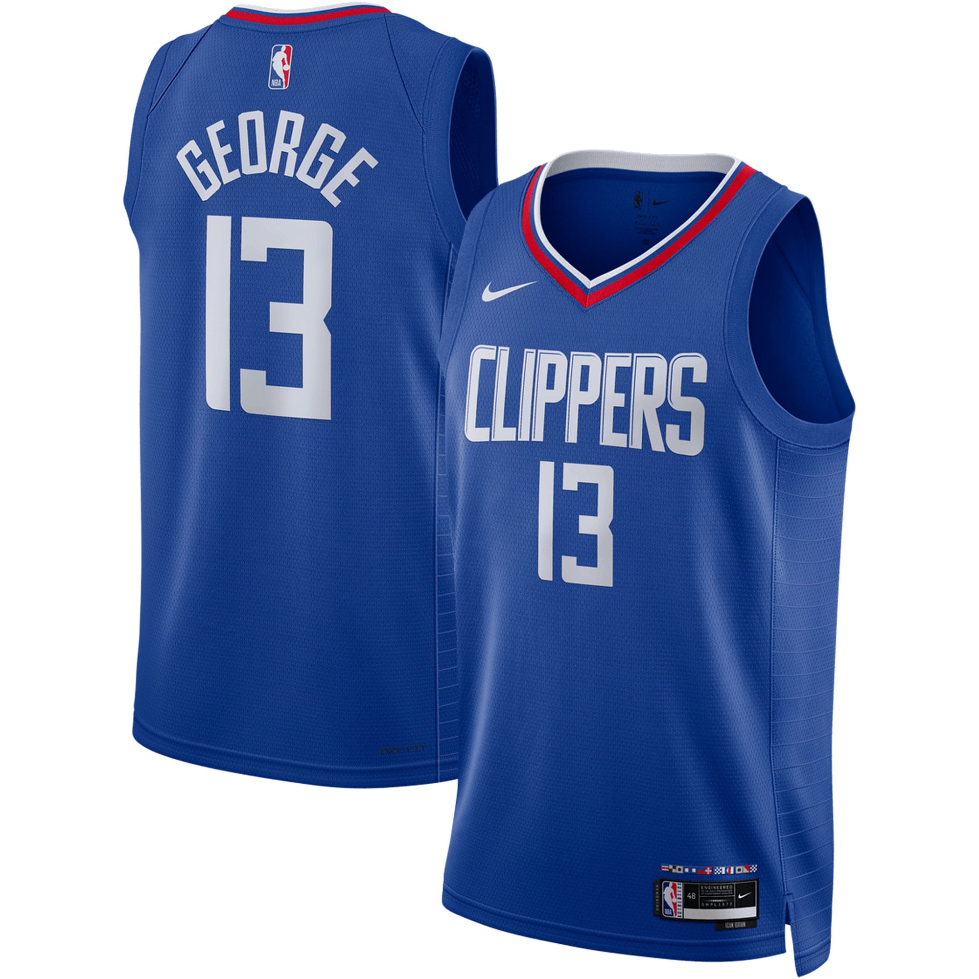 Paul George LA Clippers  Unisex Swingman Jersey - Icon Edition - Royal