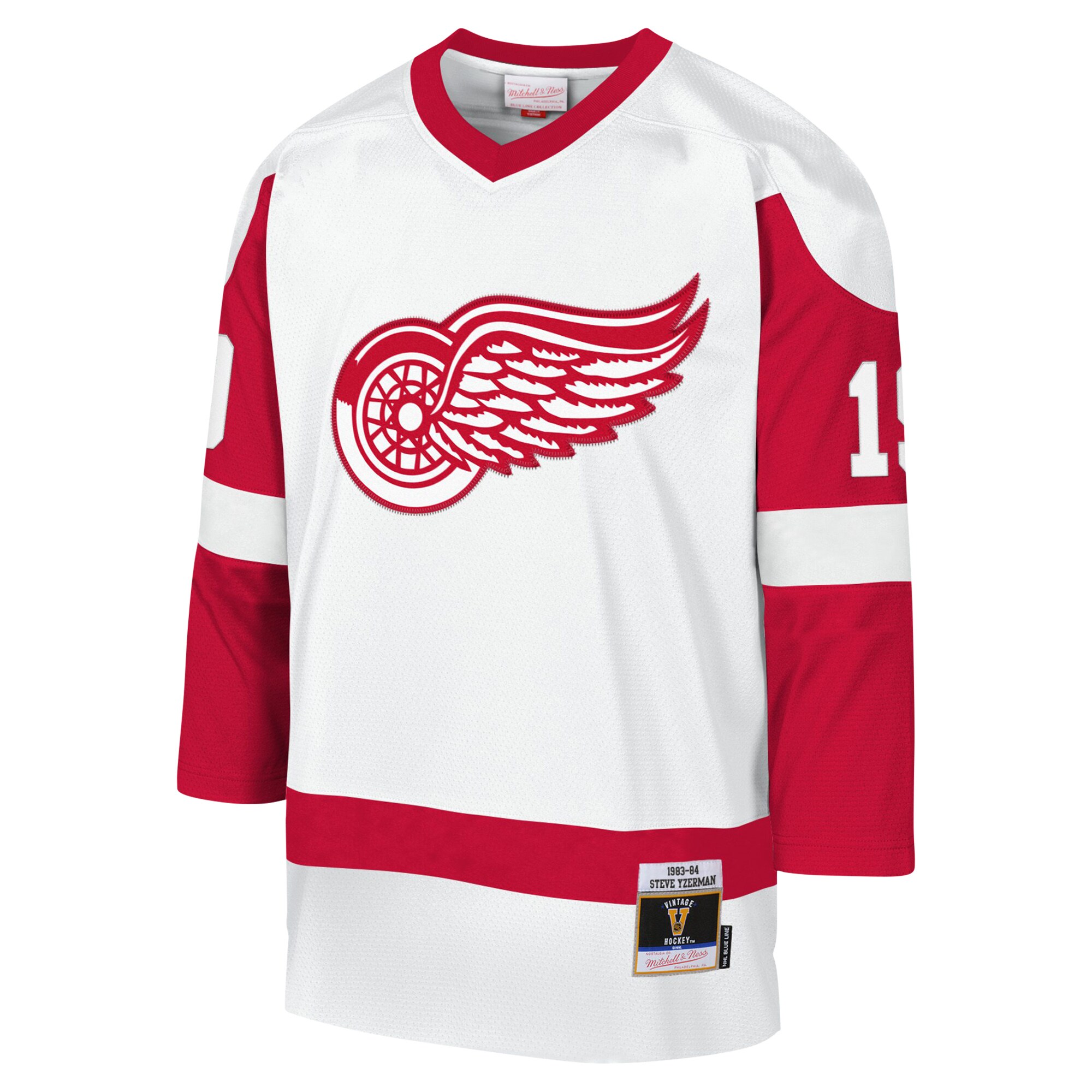 Steve Yzerman Detroit Red Wings Mitchell & Ness Youth 1983-84 Blue Line Player Jersey - White