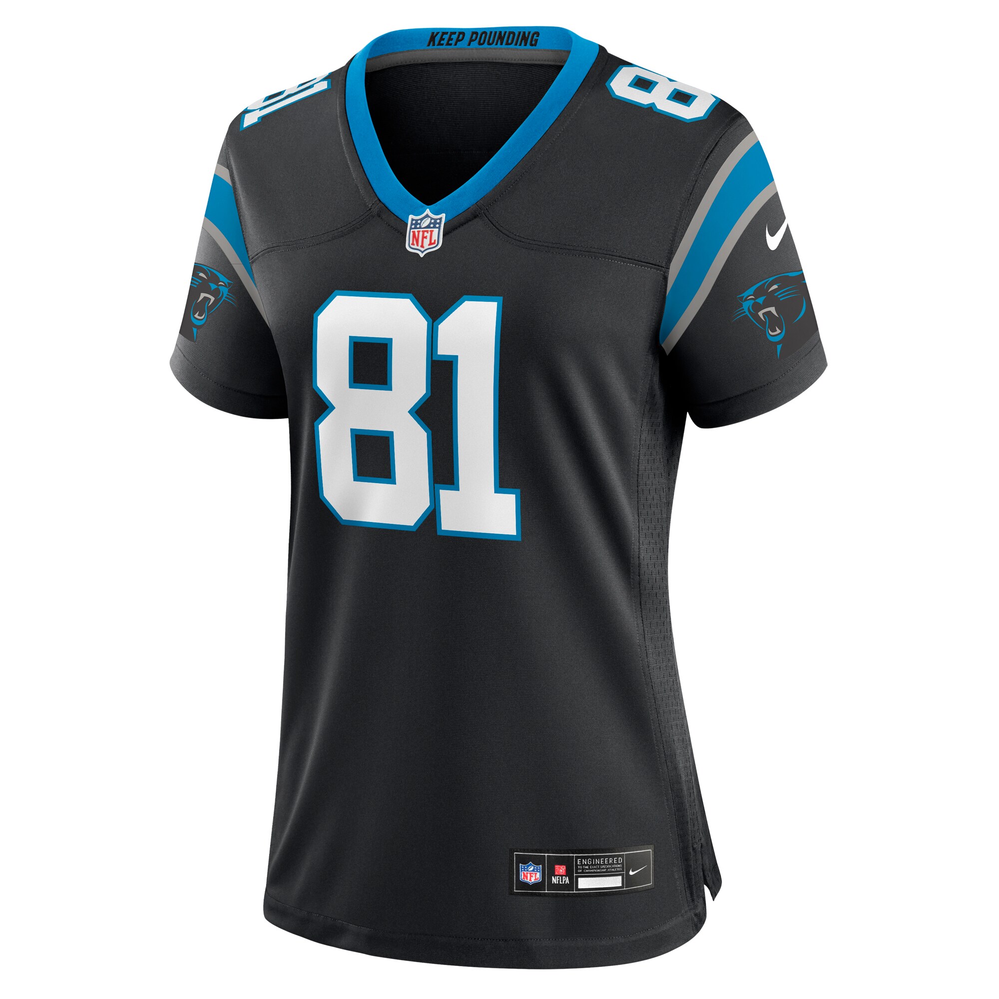 Hayden Hurst Carolina Panthers  Women's Team Game Jersey - Black