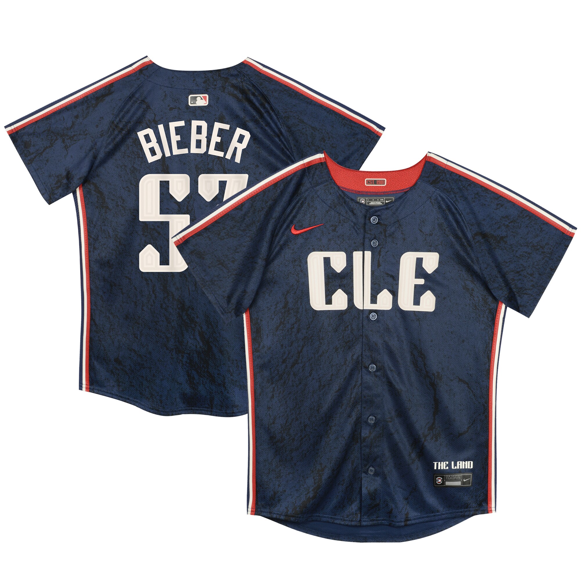 Shane Bieber Cleveland Guardians  Preschool 2024 City Connect Limited Jersey - Navy