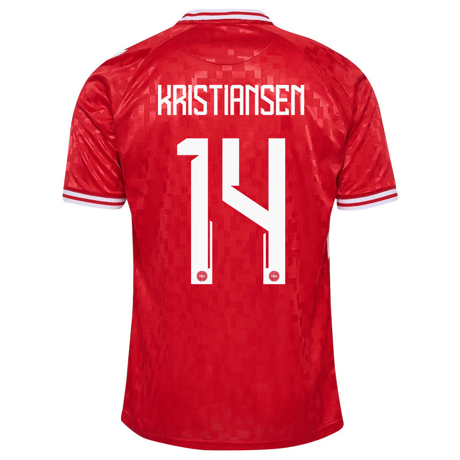 Victor Kristiansen 14 Denmark National Team 2024/25 Home Men Jersey - Red