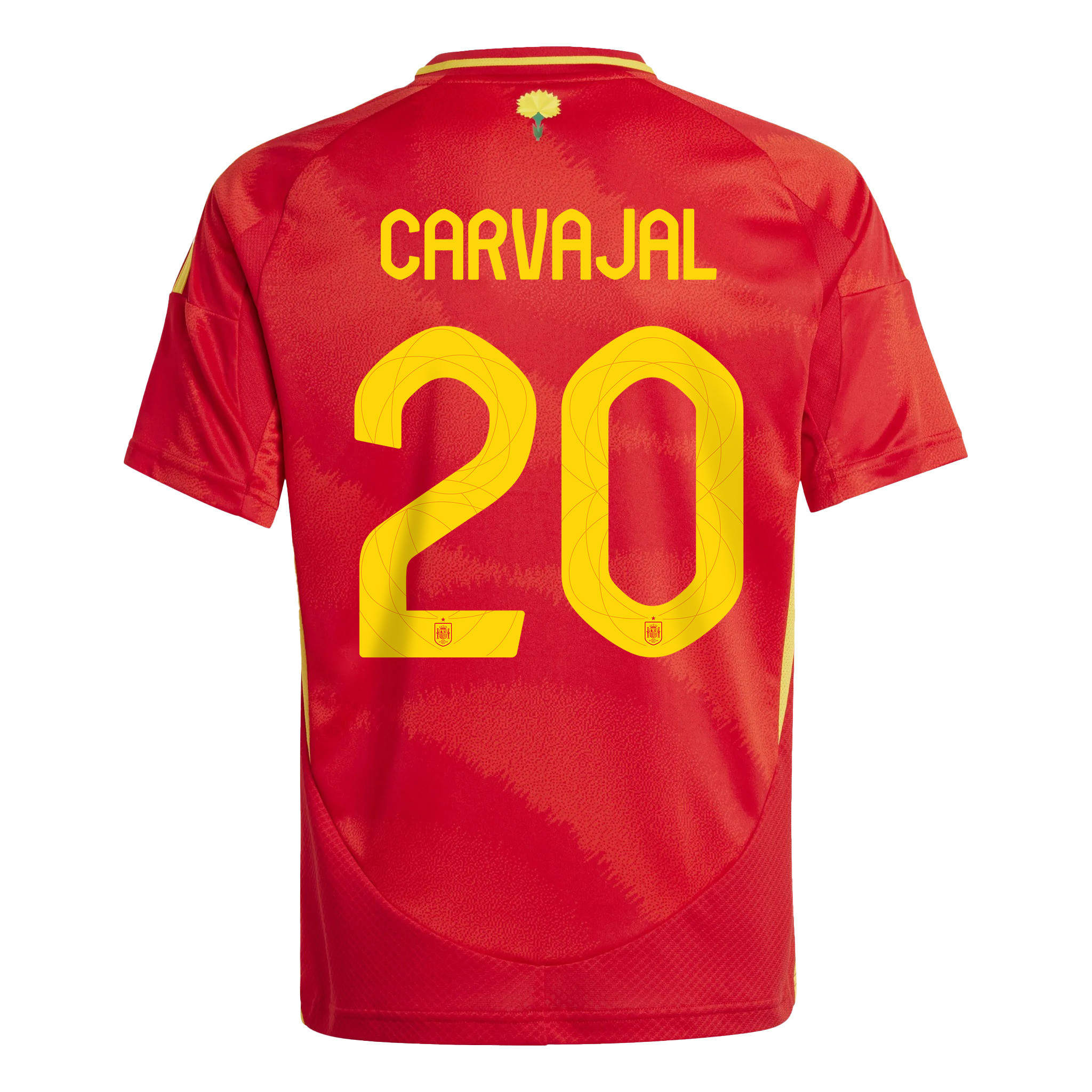 Dani Carvajal 20 Spain National Team 2024 Home YOUTH Jersey - Red