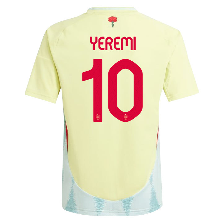 Yeremy Pino 10 Spain National Team 2024 Away YOUTH Jersey - Yellow