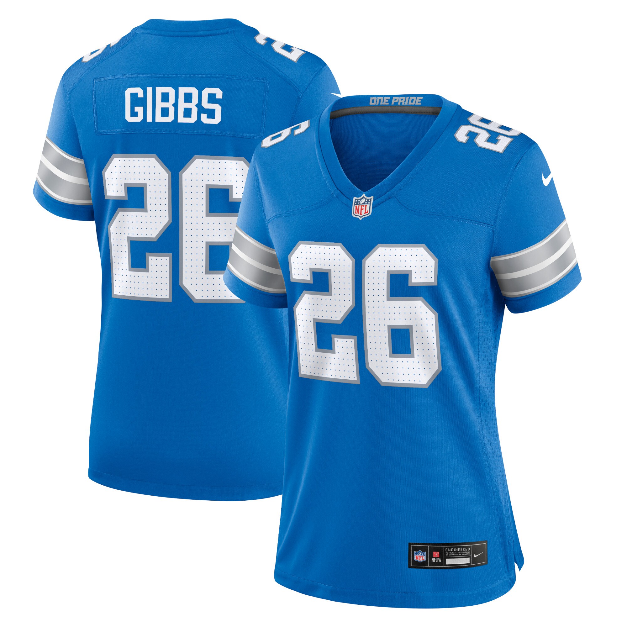 Jahmyr Gibbs Detroit Lions  Women's Game Jersey - Blue