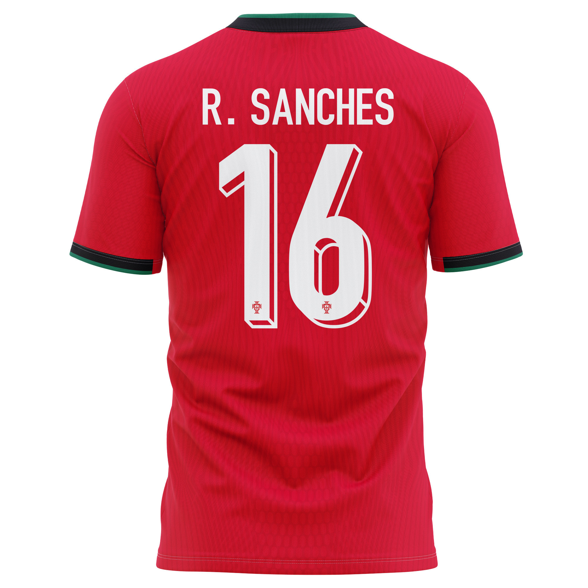 Renato Sanches 16 Portugal National Team 2024/25 Home Kits AOP T-shirt - Red