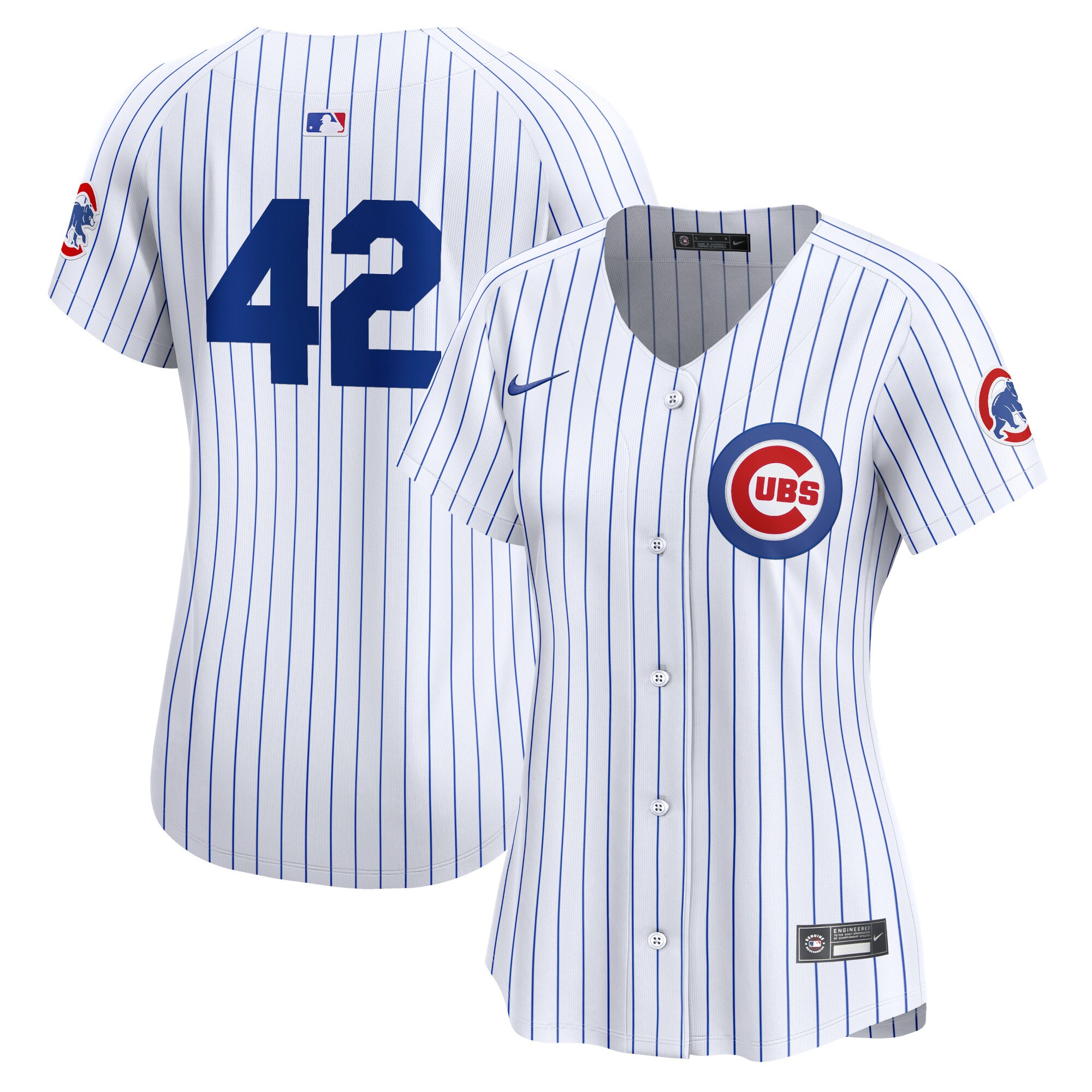 Chicago Cubs  Women's 2024 Jackie Robinson Day Home Limited Jersey\u00c2\u00a0\u00e2\u20ac\u201c White