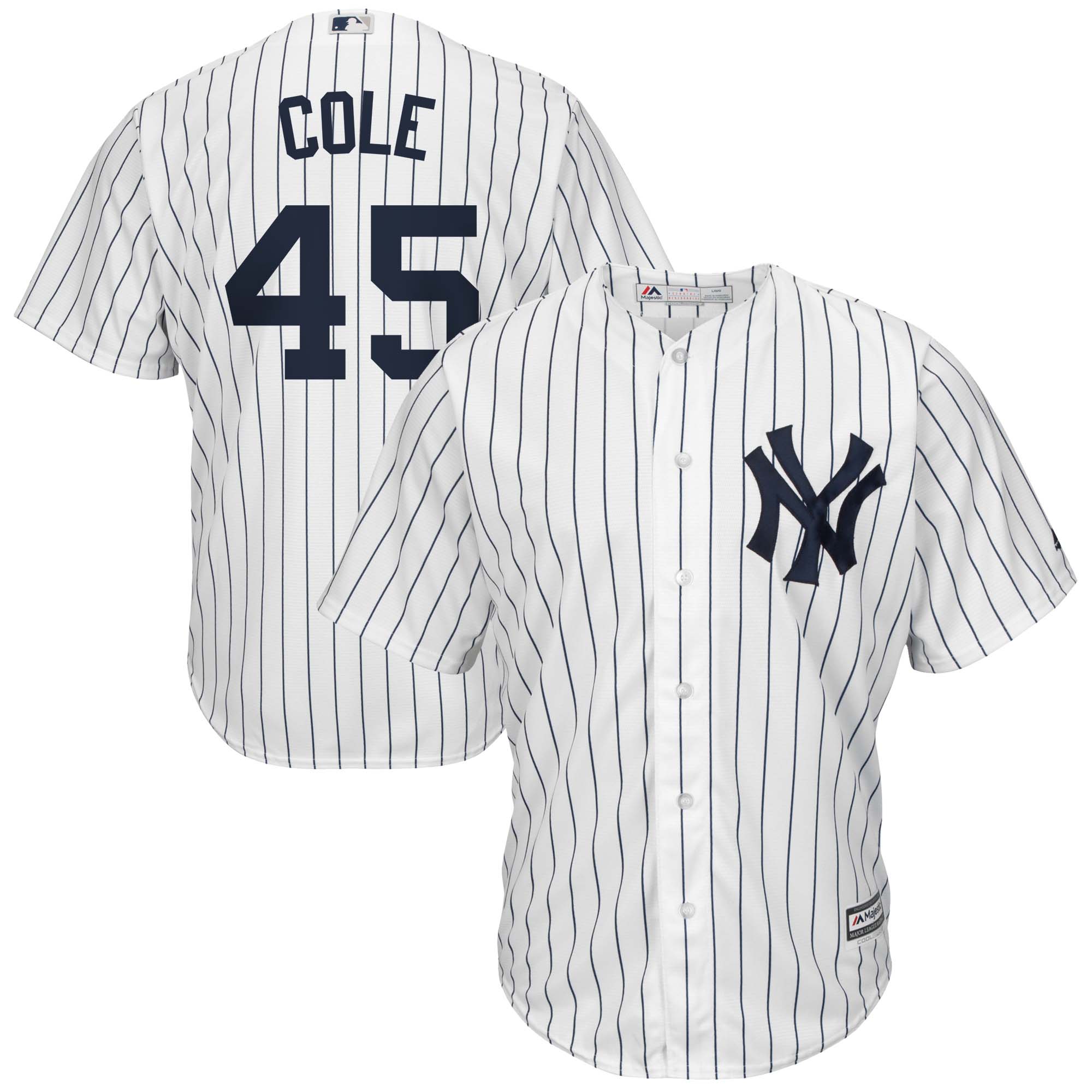 Gerrit Cole New York Yankees Big & Tall Replica Player Jersey - White\/Navy