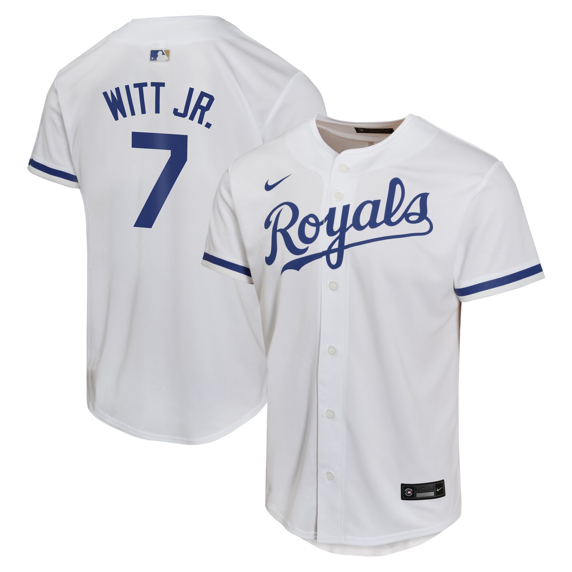 Bobby Witt Jr. Kansas City Royals  Youth Home Game Player Jersey - White
