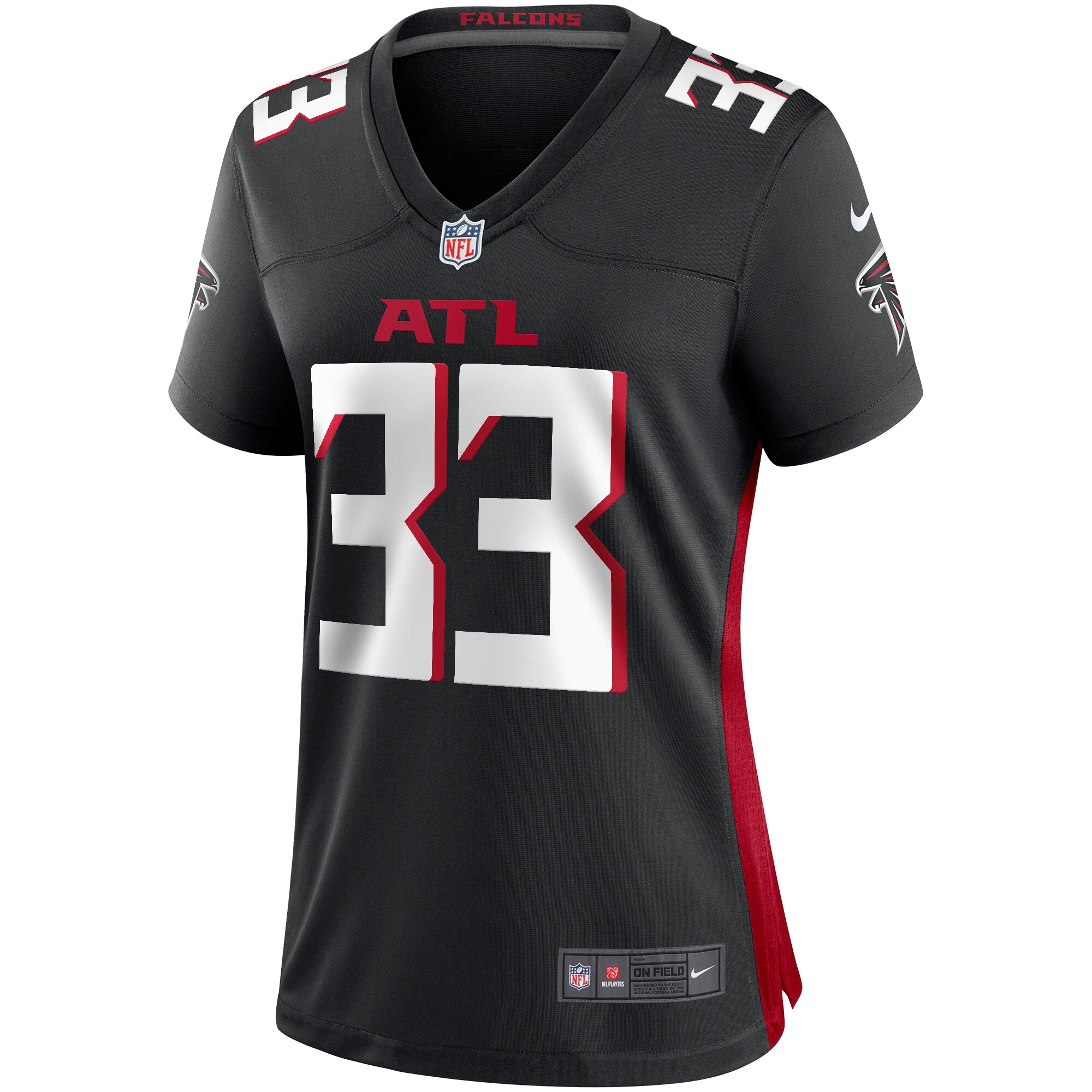 Michael Turner Atlanta Falcons  Women's Game Retired Player Jersey - Black