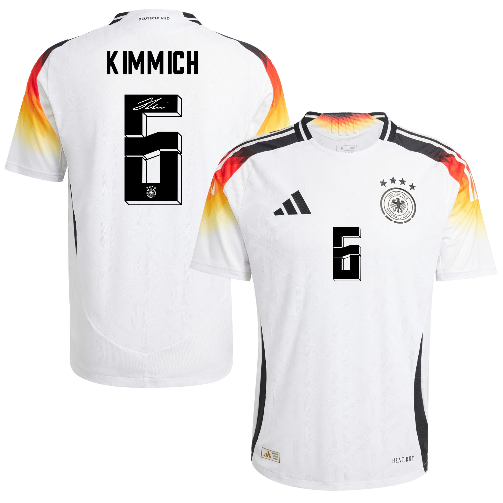 Joshua Kimmich 6 Signed Germany National Team 2024/25 Home Jersey Autographed - Men