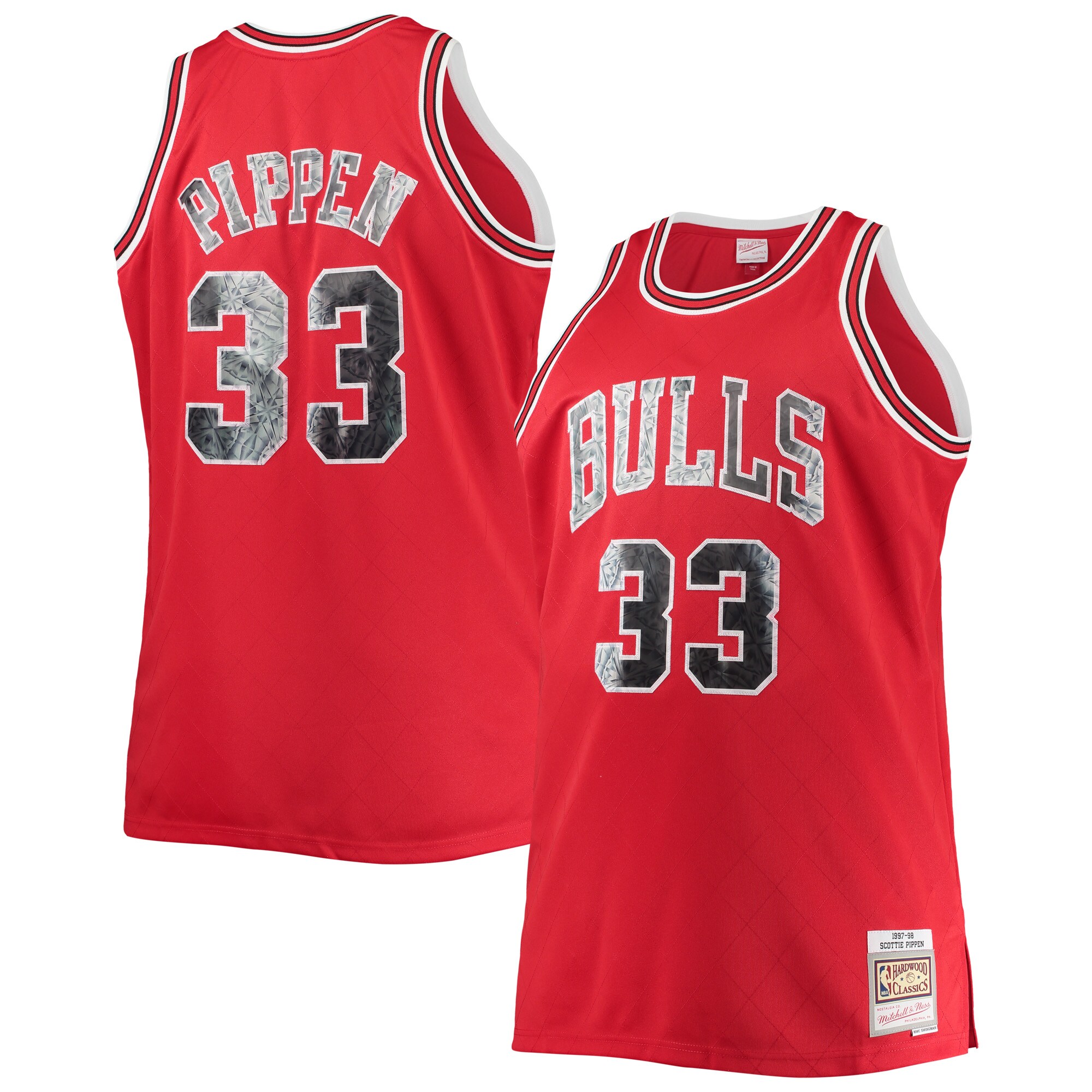 Scottie Pippen Chicago Bulls Mitchell & Ness Big & Tall 1997\/98 NBA 75th Anniversary Diamond Swingman Jersey - Red