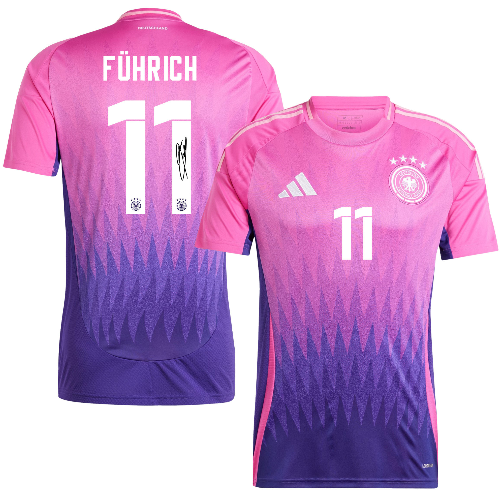 Chris Führich 11 Signed Germany National Team 2024/25 Away Jersey Autographed - Men