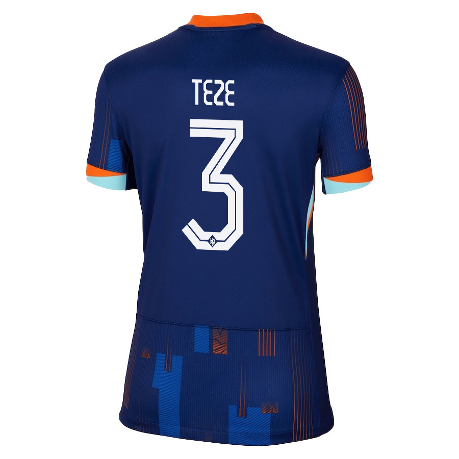 Jordan Teze 3 Netherlands National Team 2024/25 Away WOMEN Jersey - Navy
