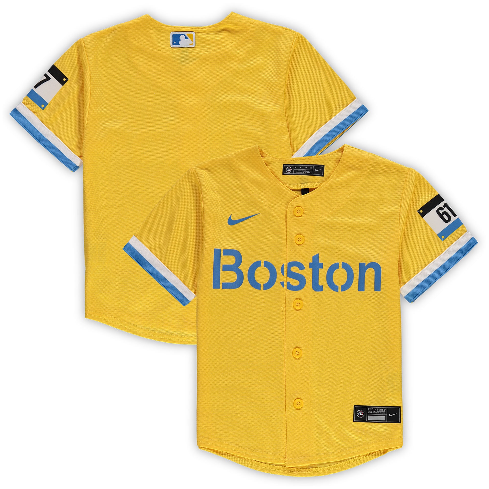 Boston Red Sox  Preschool MLB City Connect Replica Team Jersey - Gold