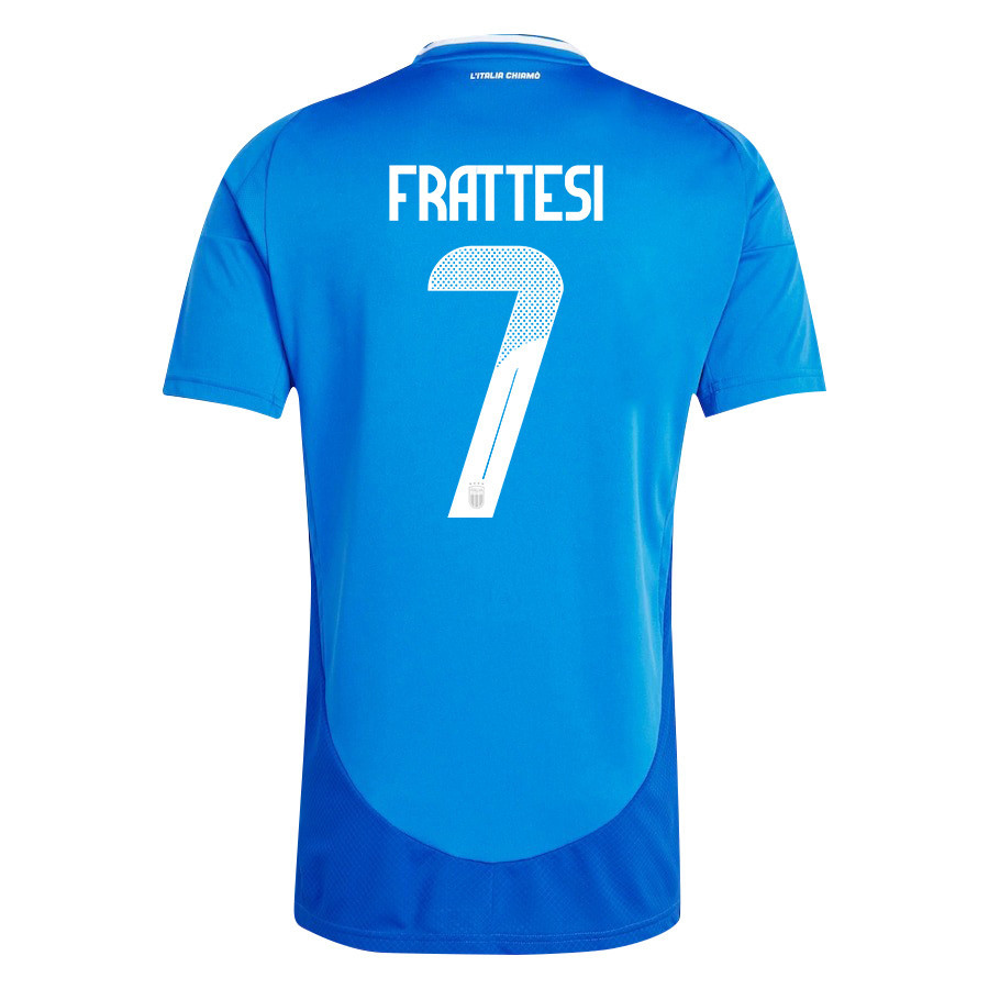 Davide Frattesi 7 Italy National Team 2024/25 Home Men Jersey - Blue