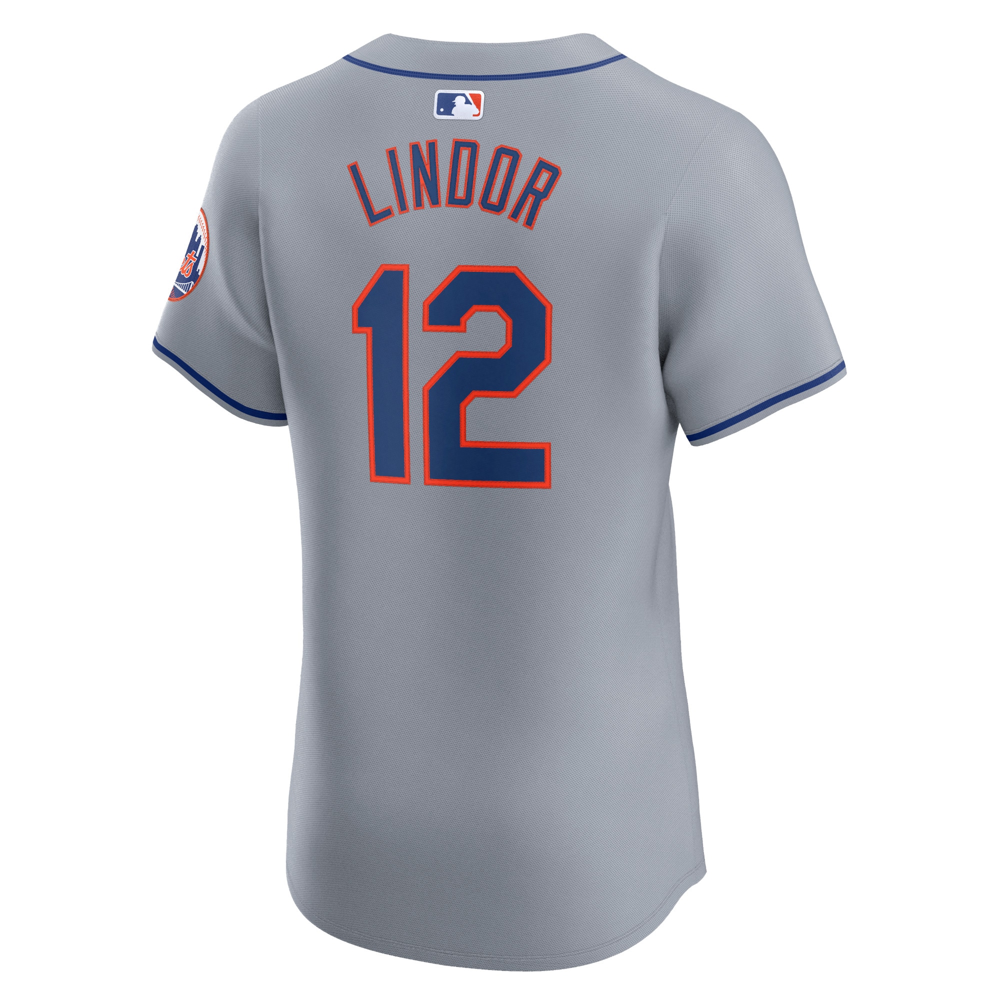 Francisco Lindor New York Mets  Road Elite Player Jersey - Gray