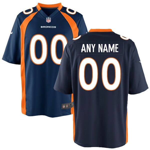 Denver Broncos  Youth Game Custom Jersey - Navy