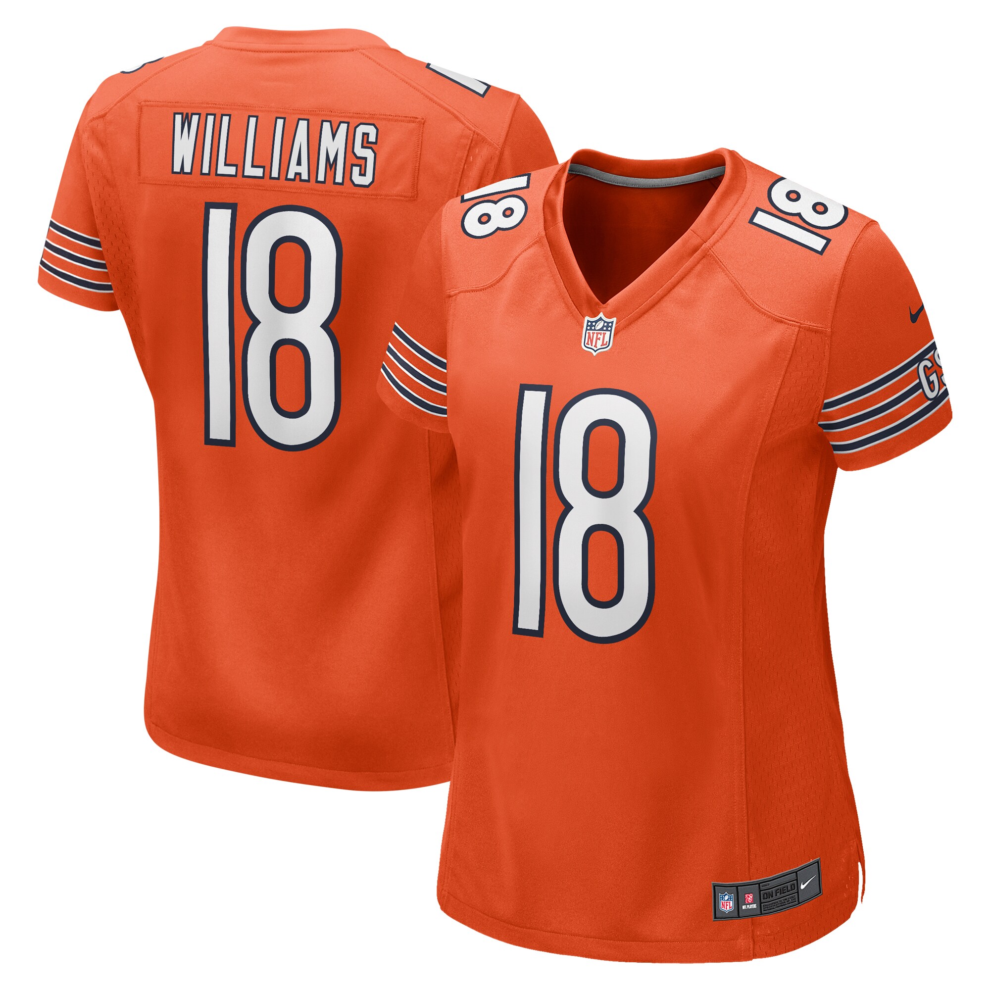 Caleb Williams Chicago Bears  Women's Alternate 2024 NFL Draft Game Jersey - Orange