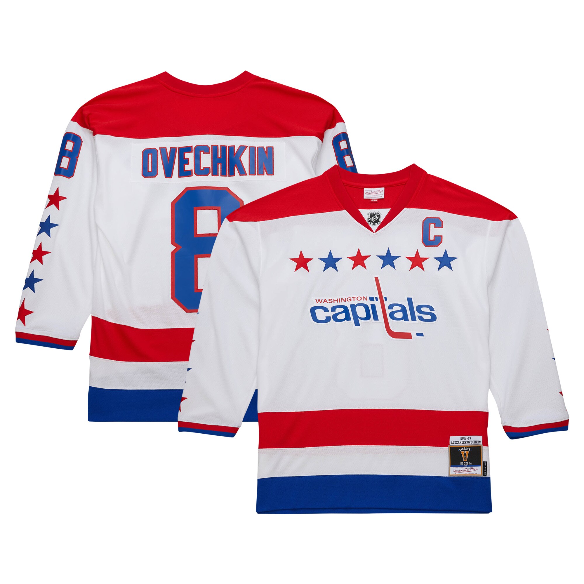 Alexander Ovechkin Washington Capitals Mitchell & Ness  2012\/13 Alternate Captain Blue Line Player Jersey - White