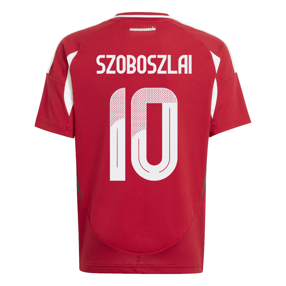 Dominik Szoboszlai 10 Hungary National Team 2024/25 Home YOUTH Jersey - Red