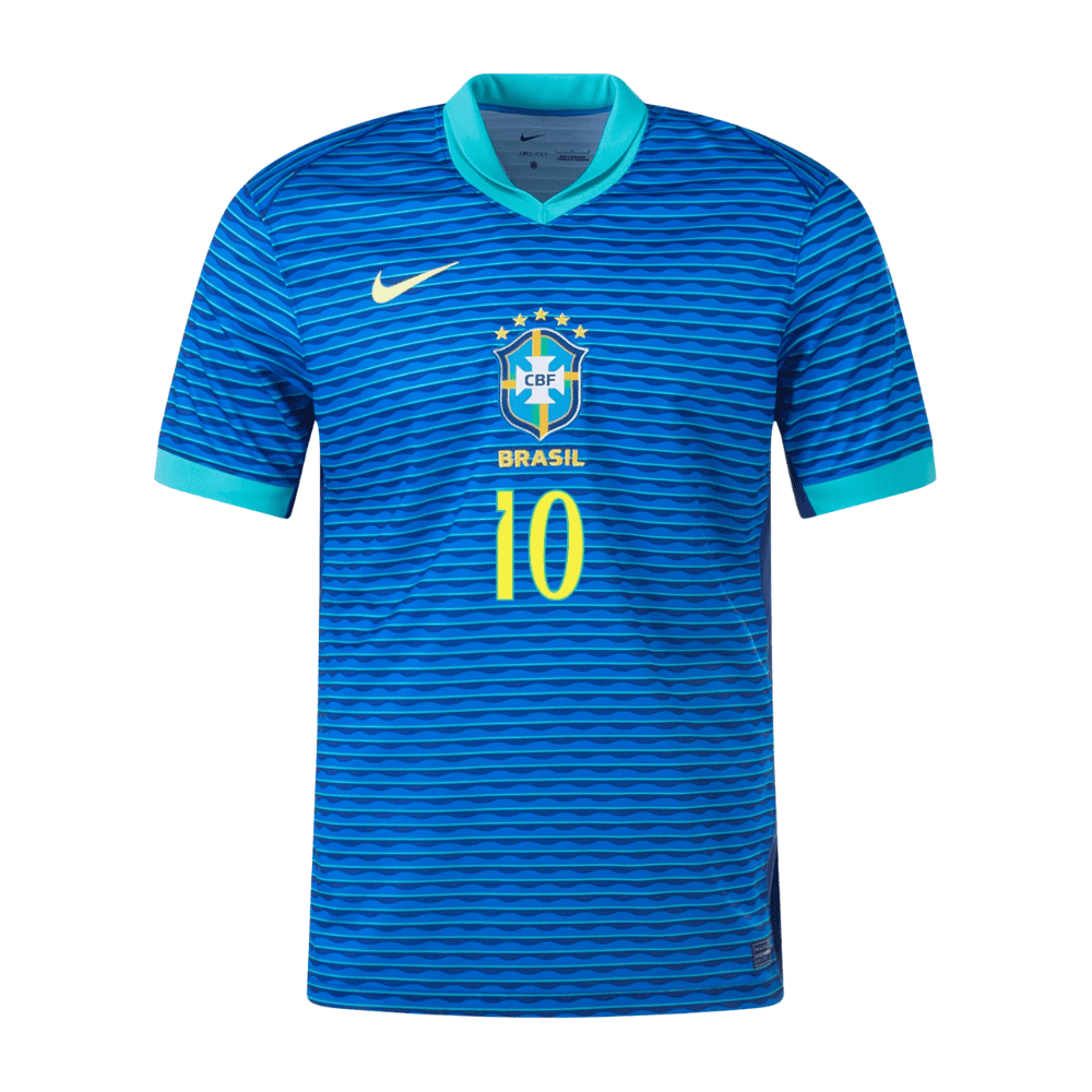 Pelé 10 Brazil National Team 2024 Away Stadium Men Jersey - Blue