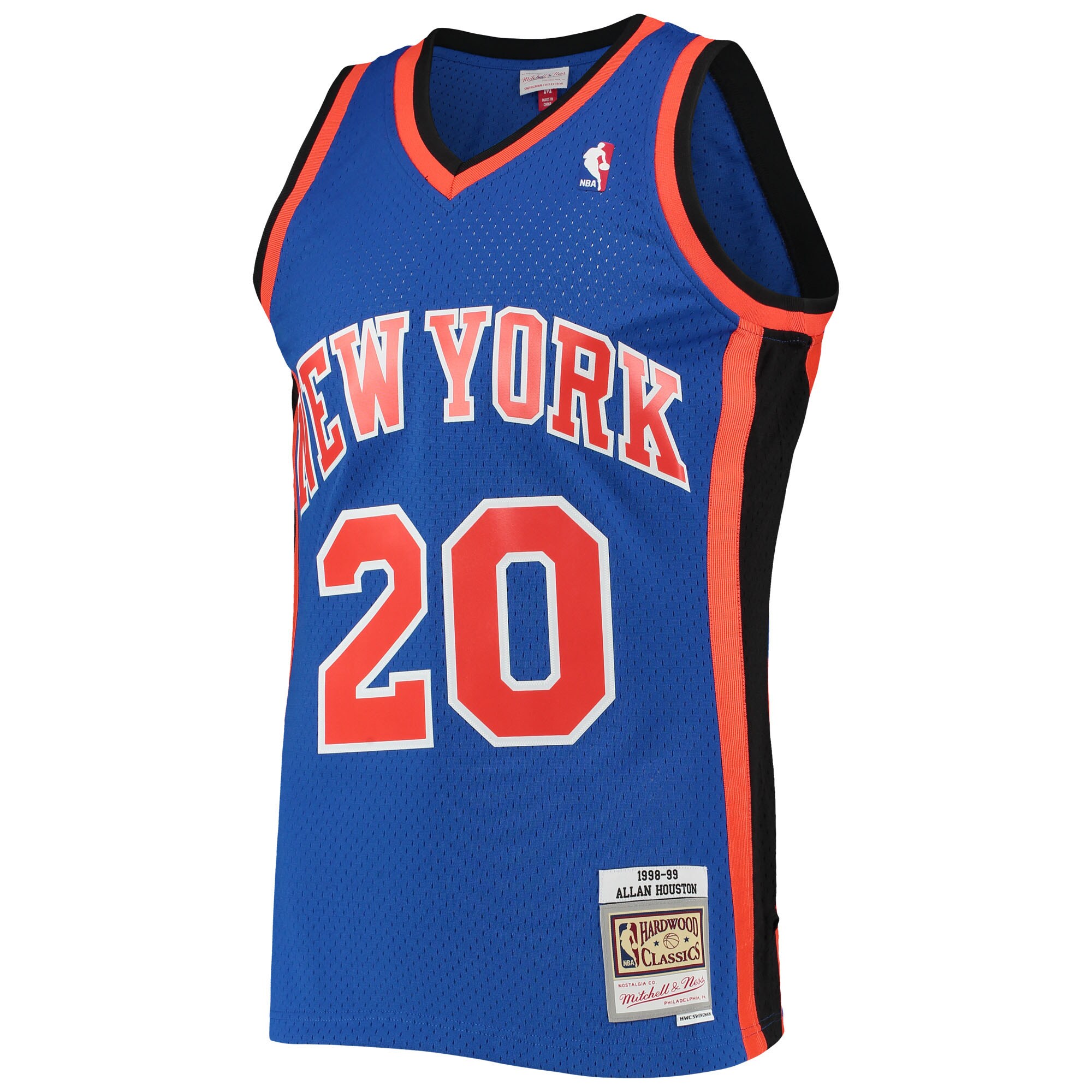 Allan Houston New York Knicks Mitchell & Ness Hardwood Classics Swingman Jersey - Blue