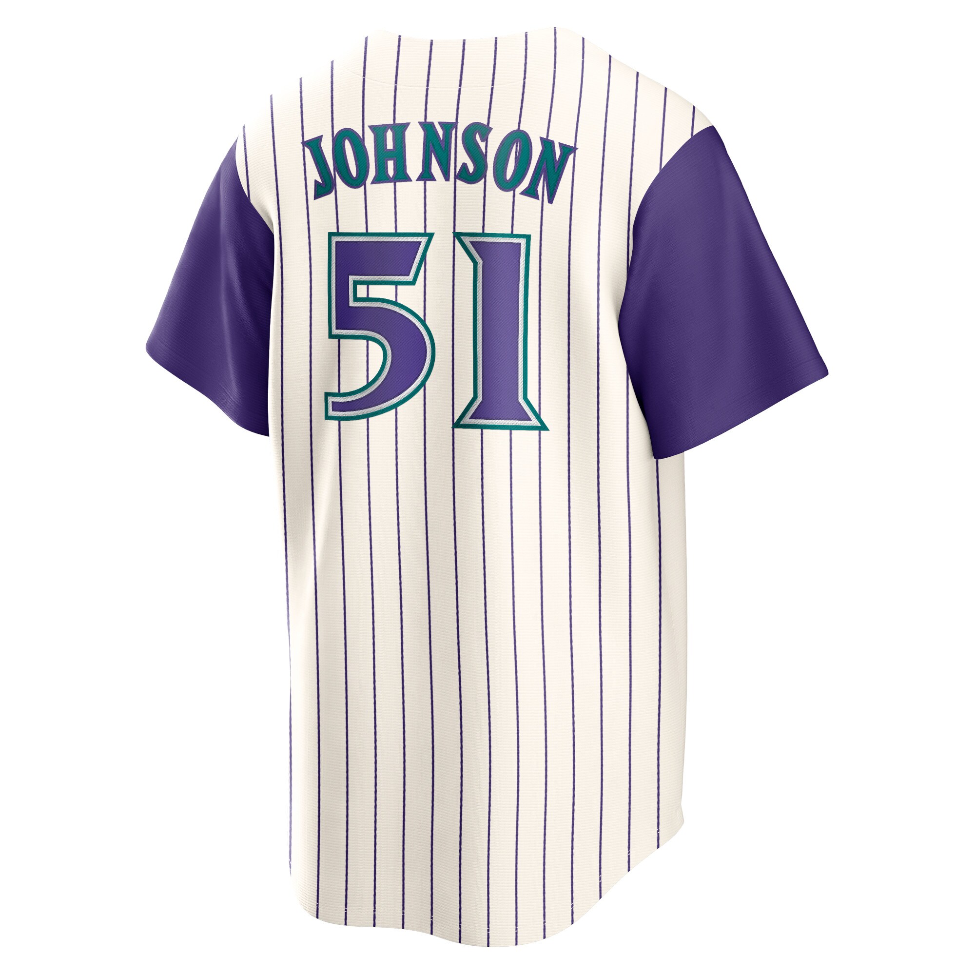 Randy Johnson Arizona Diamondbacks  Alternate Cooperstown Collection Player Jersey - Cream\/Purple