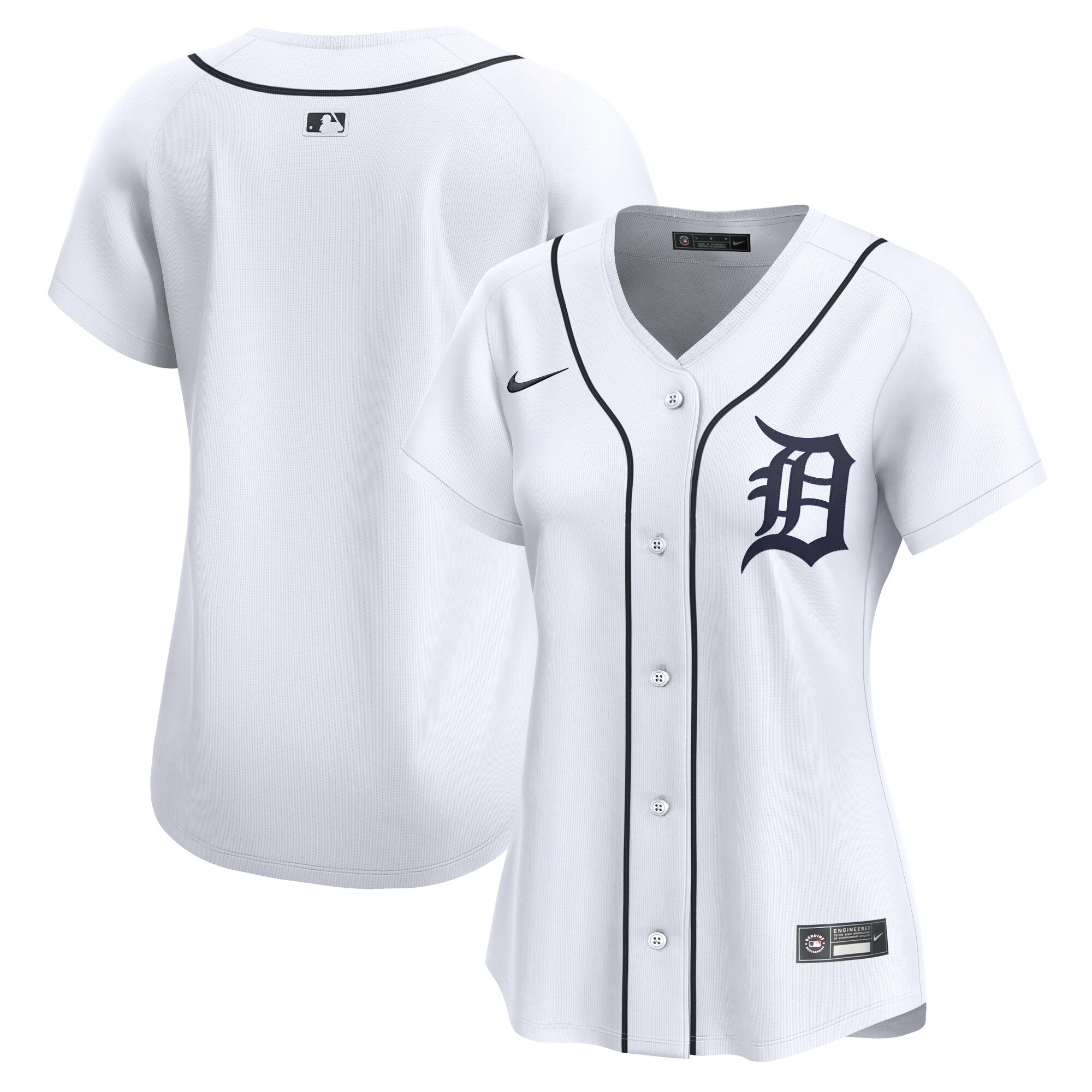 Detroit Tigers  Women's Home Limited Jersey - White
