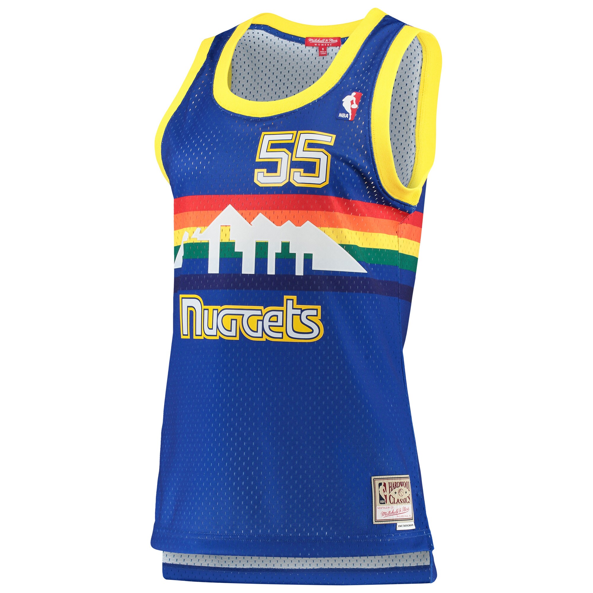 Dikembe Mutombo Denver Nuggets Mitchell & Ness Women's 1991\/92 Hardwood Classics Swingman Jersey - Royal