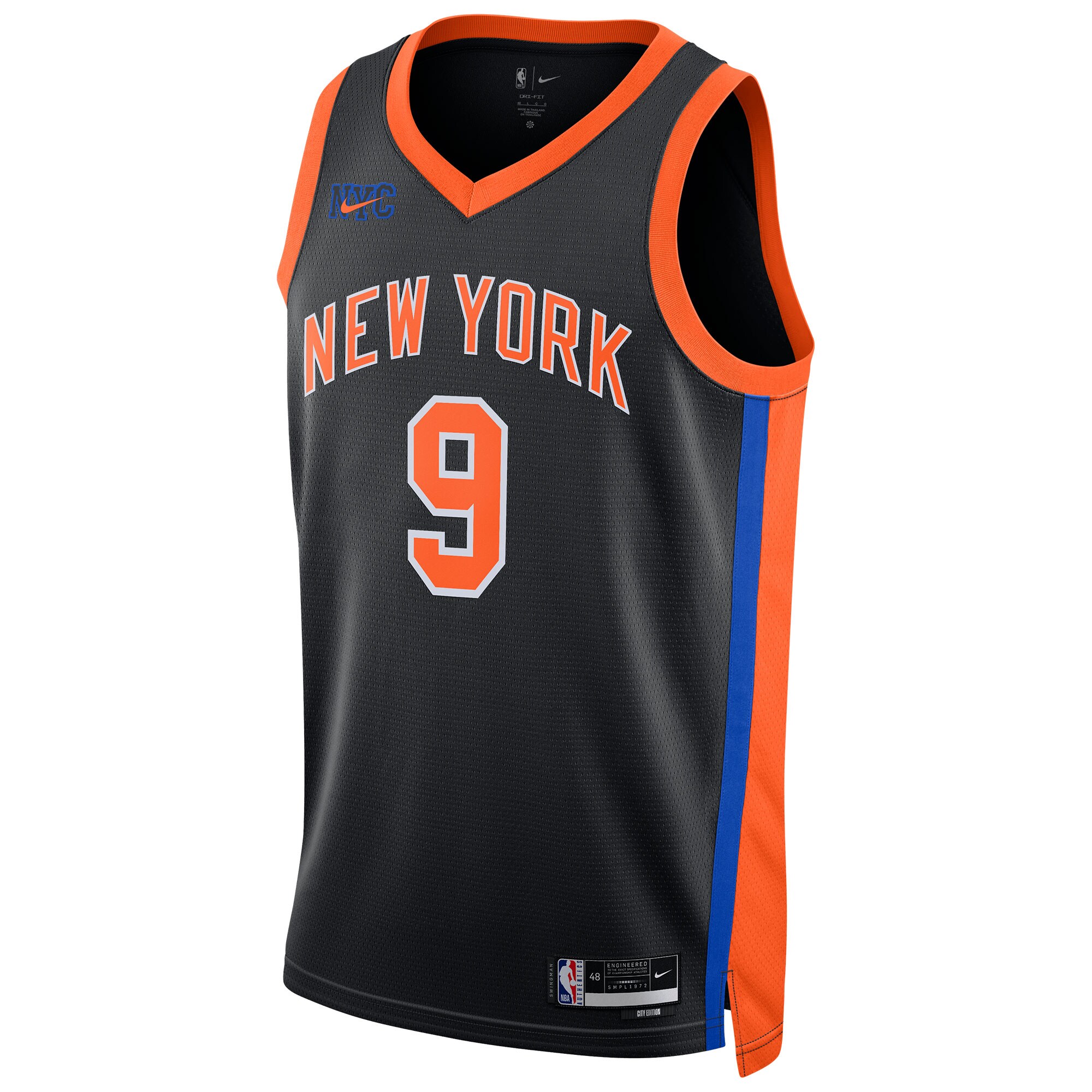 RJ Barrett New York Knicks  Unisex 2022\/23 Swingman Jersey - City Edition - Black