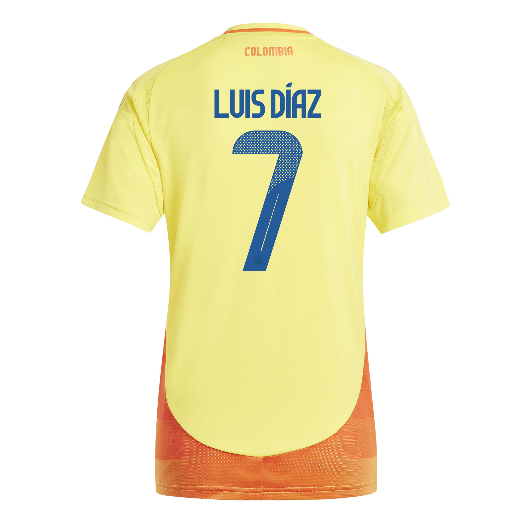 Luis Díaz 7 Colombia National Team 2024/25 Home Women Jersey - Yellow