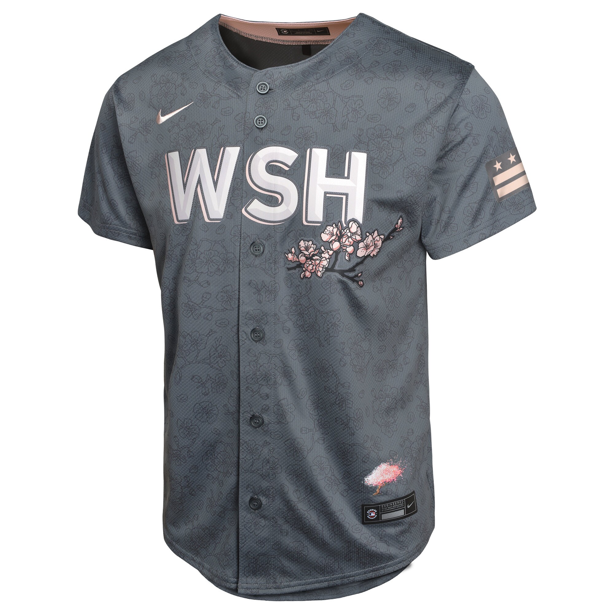 Washington Nationals  Youth City Connect Limited Jersey - Charcoal