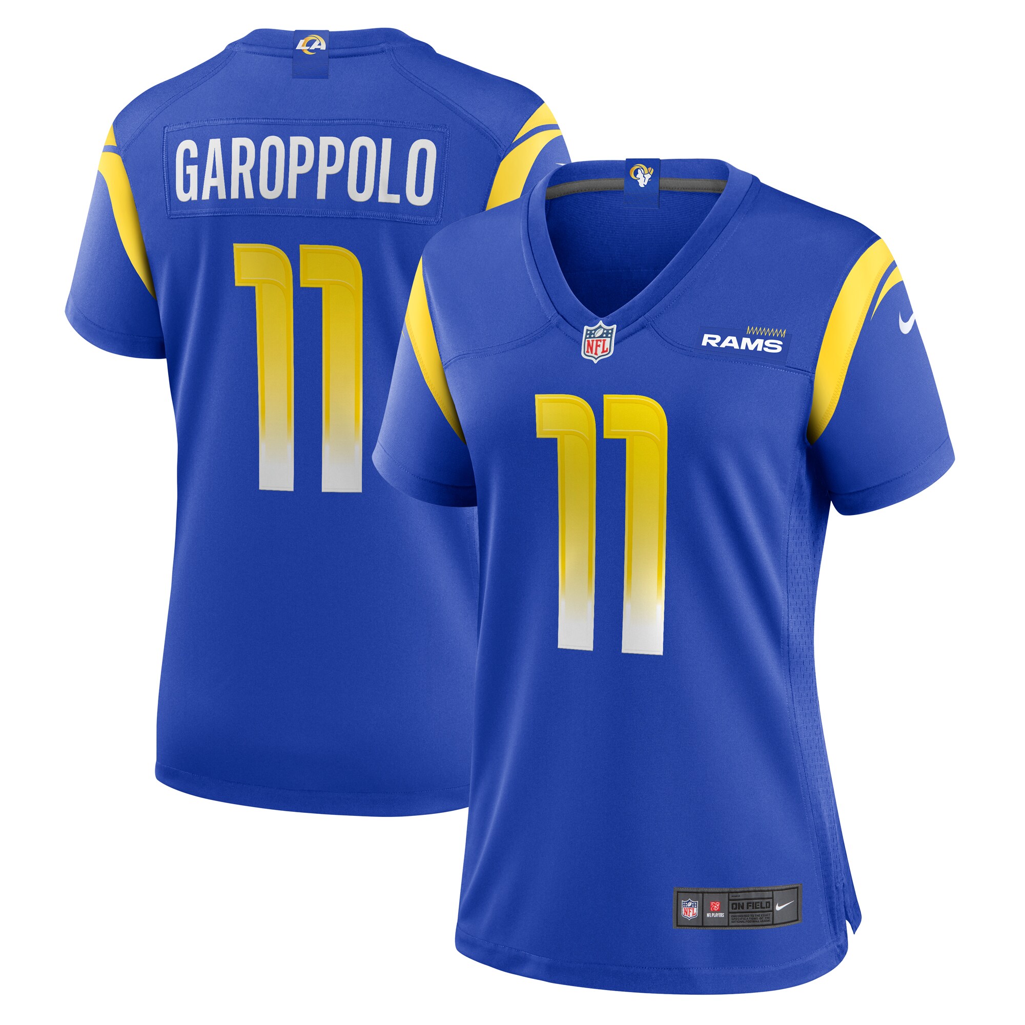 Jimmy Garoppolo Los Angeles Rams  Women's Team Game Jersey -  Royal