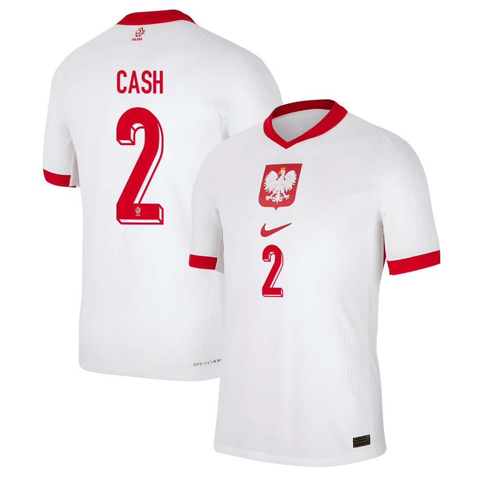 Matty Cash 2 Poland National Team 2024/25 Home Men Jersey - White