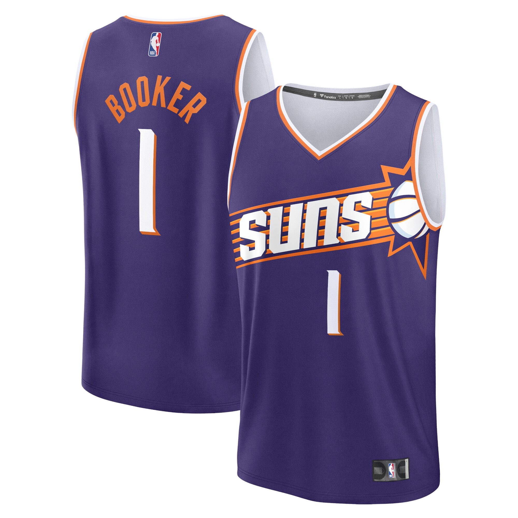 Devin Booker Phoenix Suns Fanatics Fast Break Replica Jersey - Icon Edition - Purple
