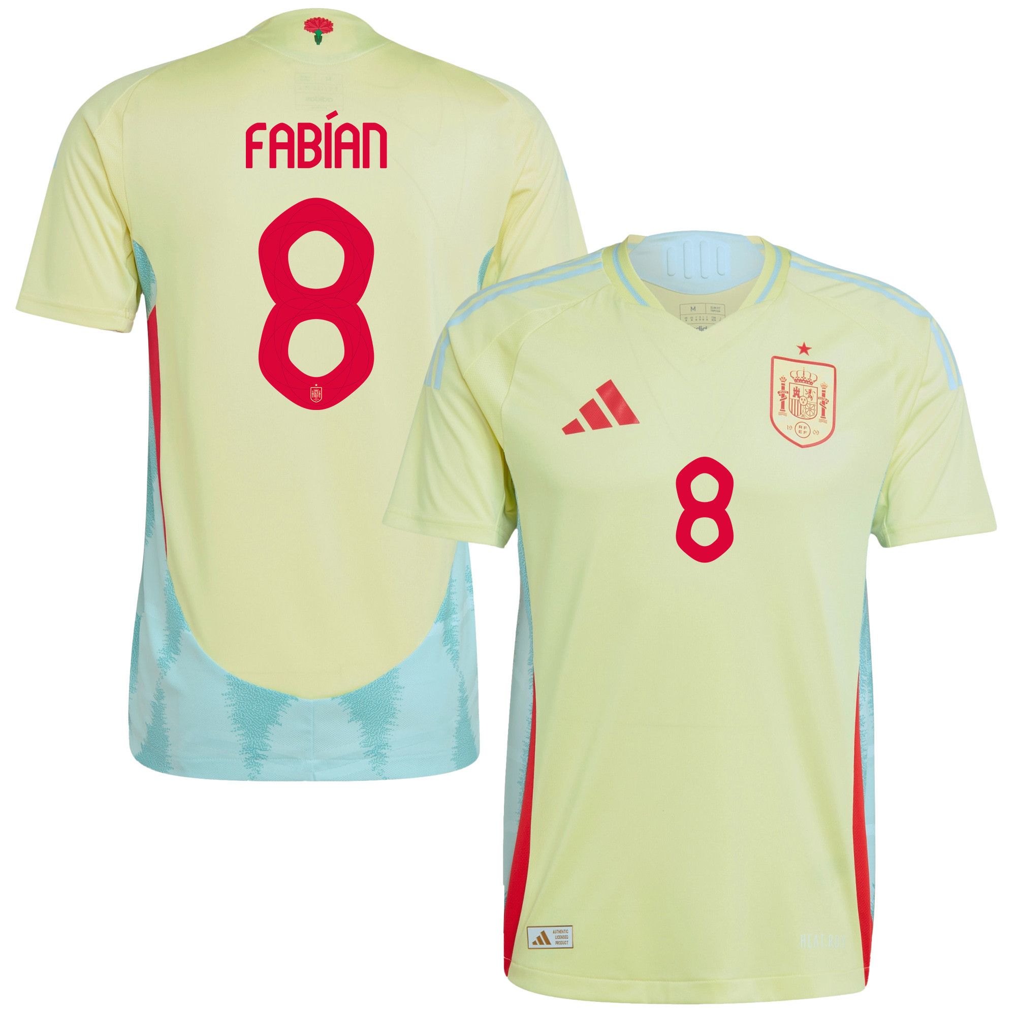 Fabián Ruiz 8 Spain National Team 2024 Away Men Jersey - Yellow
