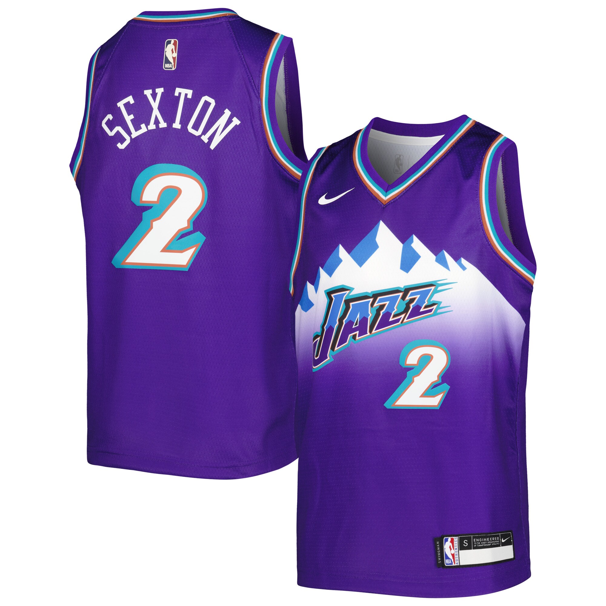Collin Sexton Utah Jazz  Youth 2022\/23 Swingman Jersey - City Edition - Purple